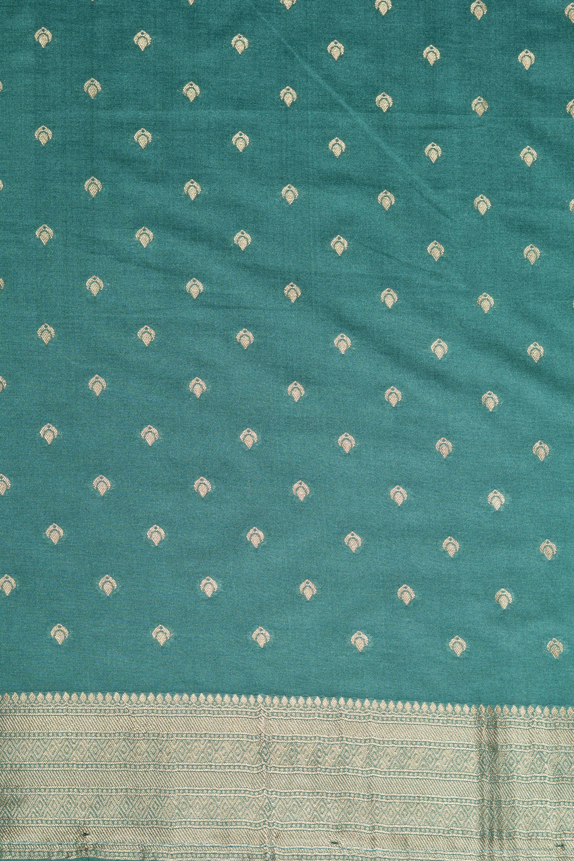 Green Dola Silk Pashmina Saree