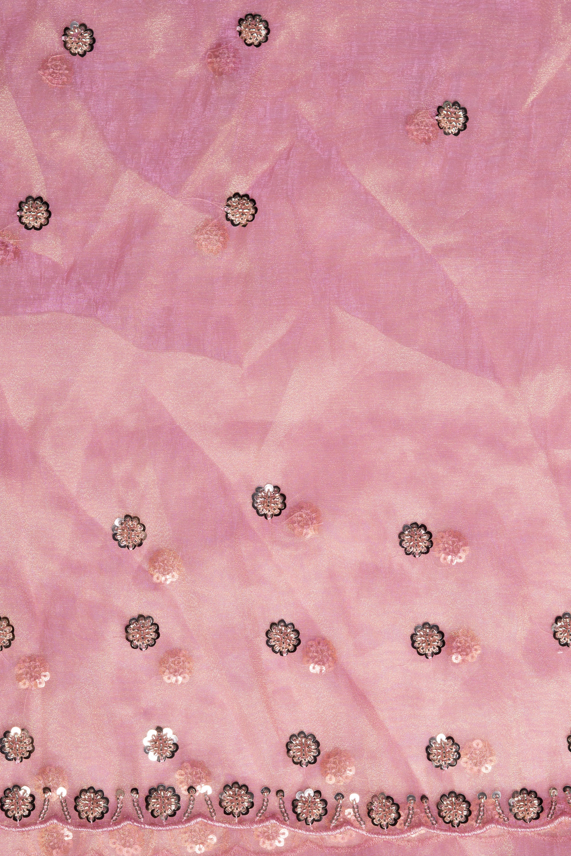 Pink Organza Saree with Stonework