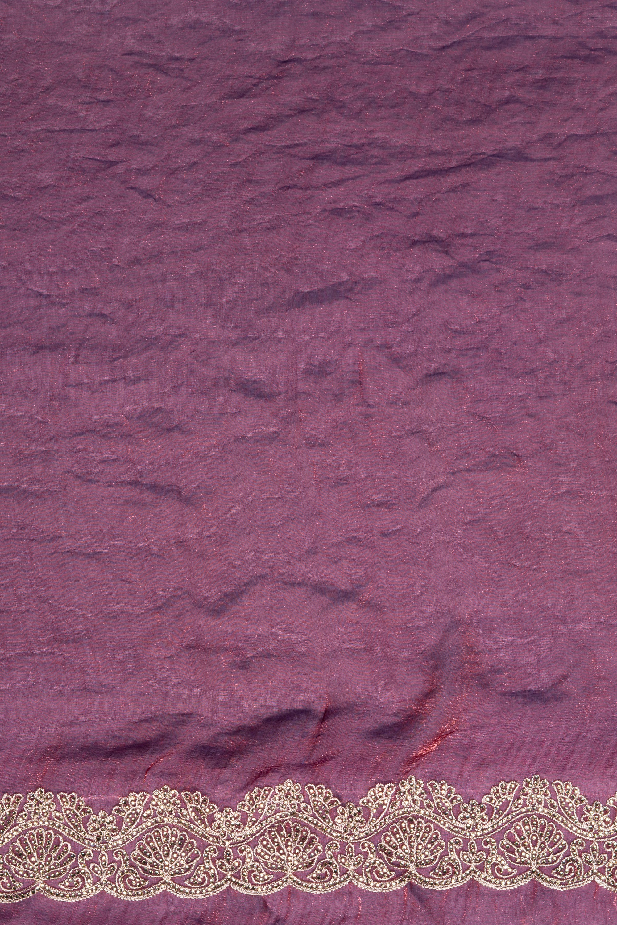 Maroon Organza Saree with Swarowski work