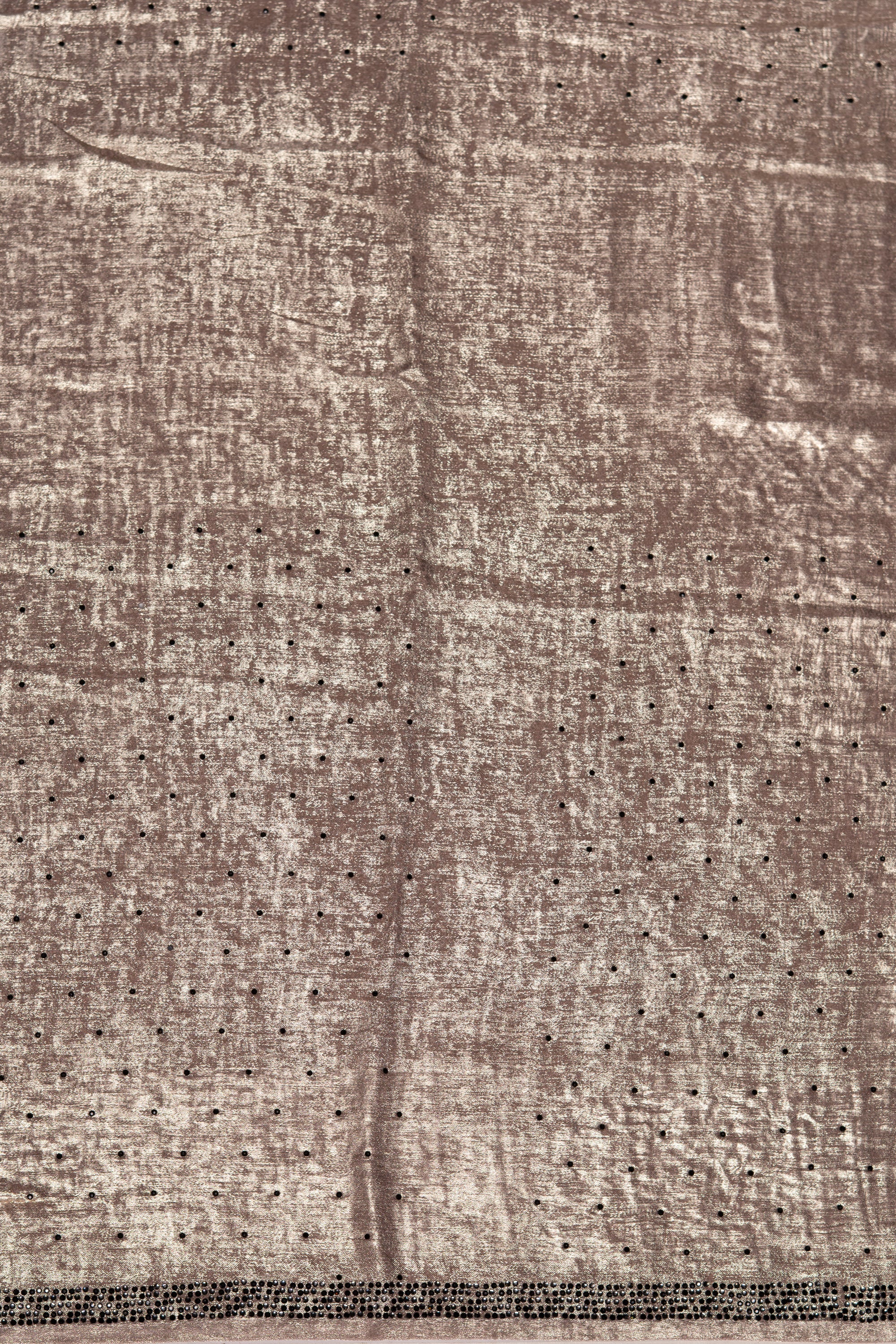 Bronze Crepe Saree with Stonework