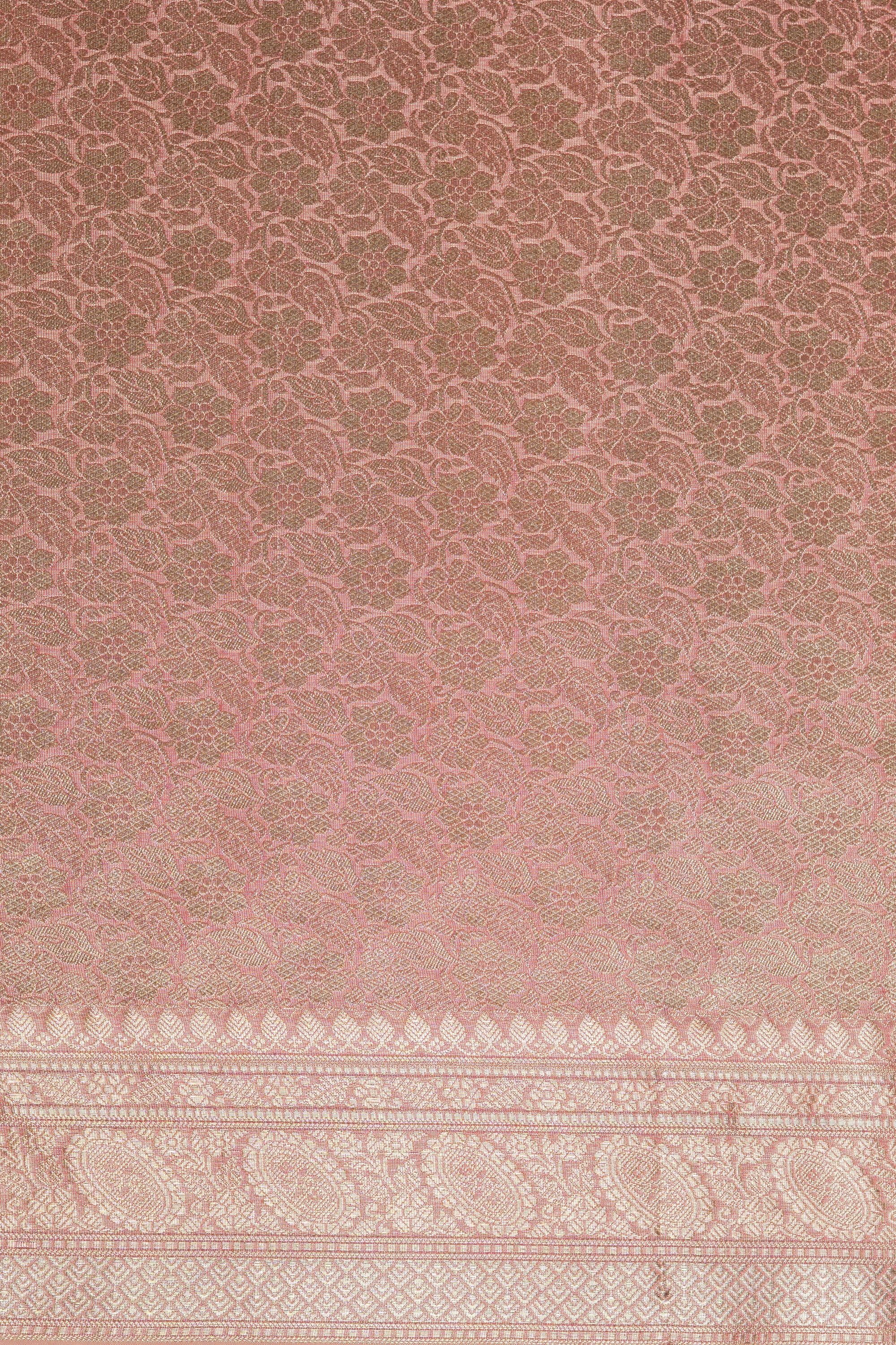 Onion Pink Tissue Silk Geometric Saree
