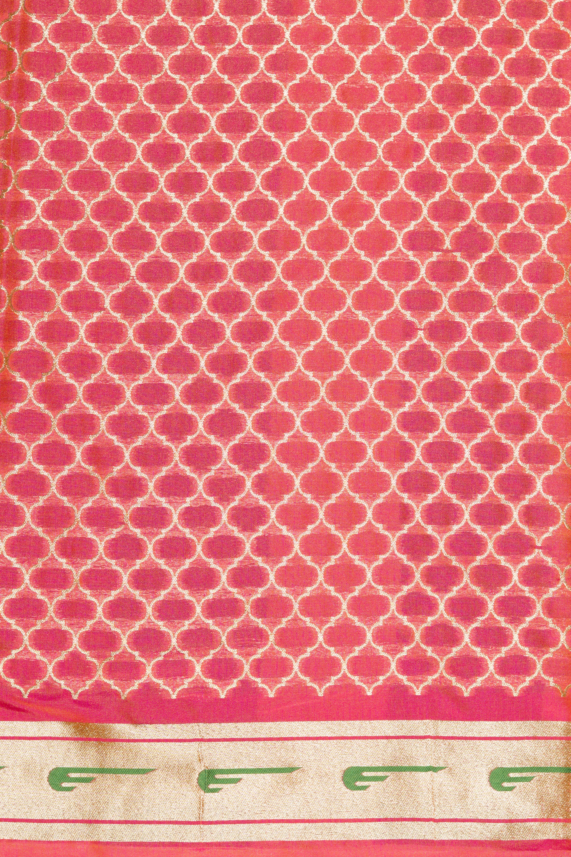 Orange Katan Silk Banarasi Saree