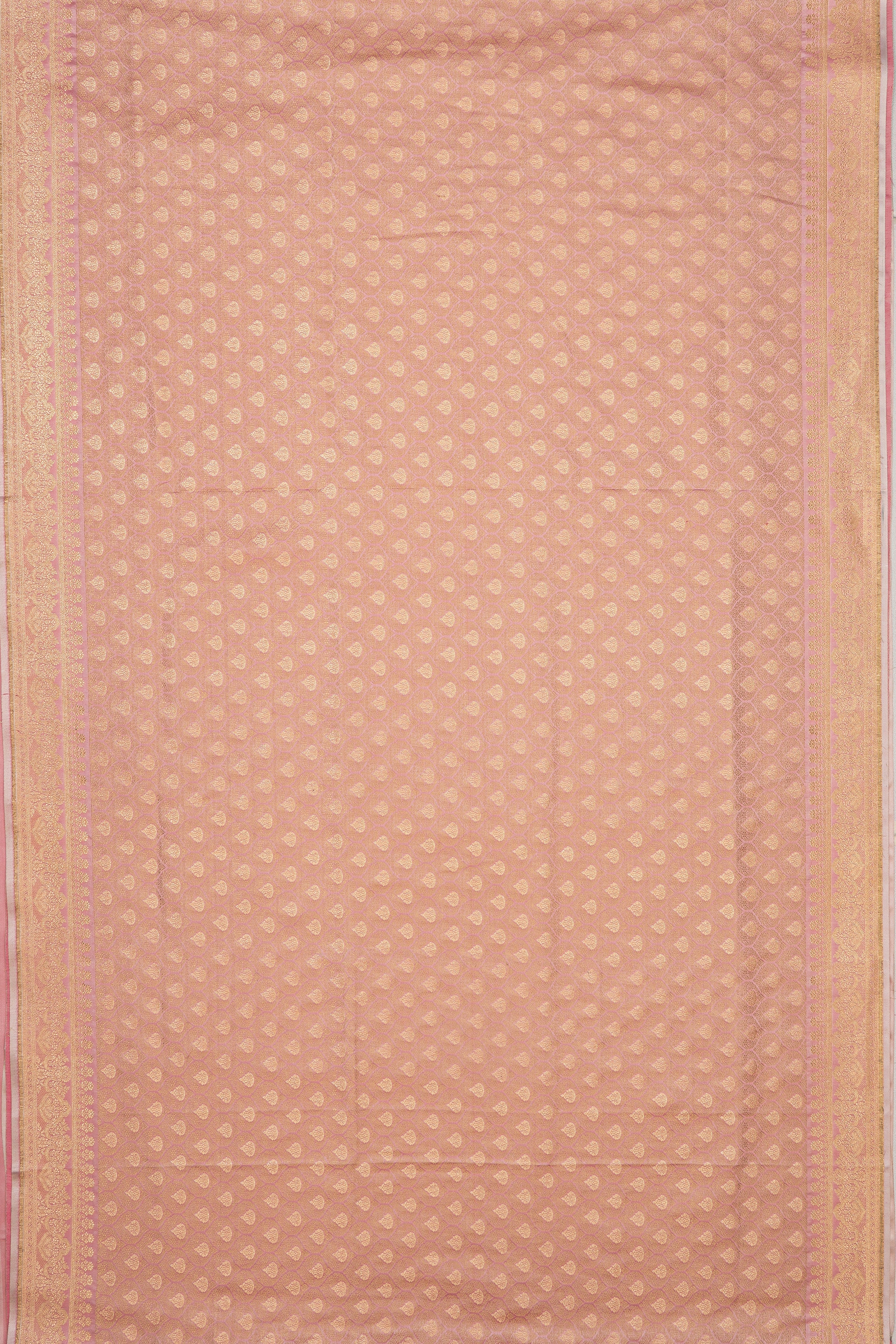 Pastel Pink Katan Silk Banarasi Brocade Saree