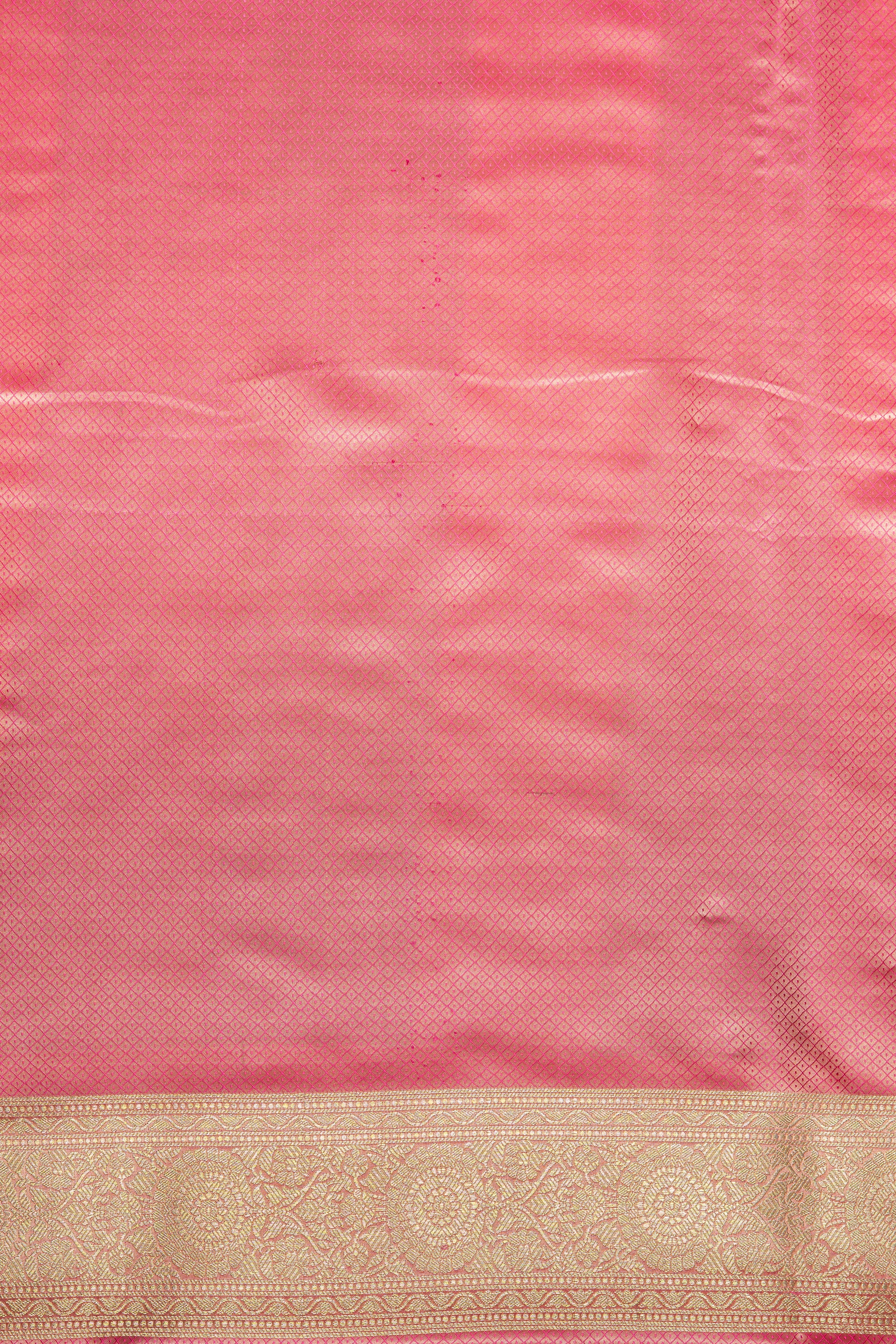 Pastel Pink Soft Silk Banarasi Saree