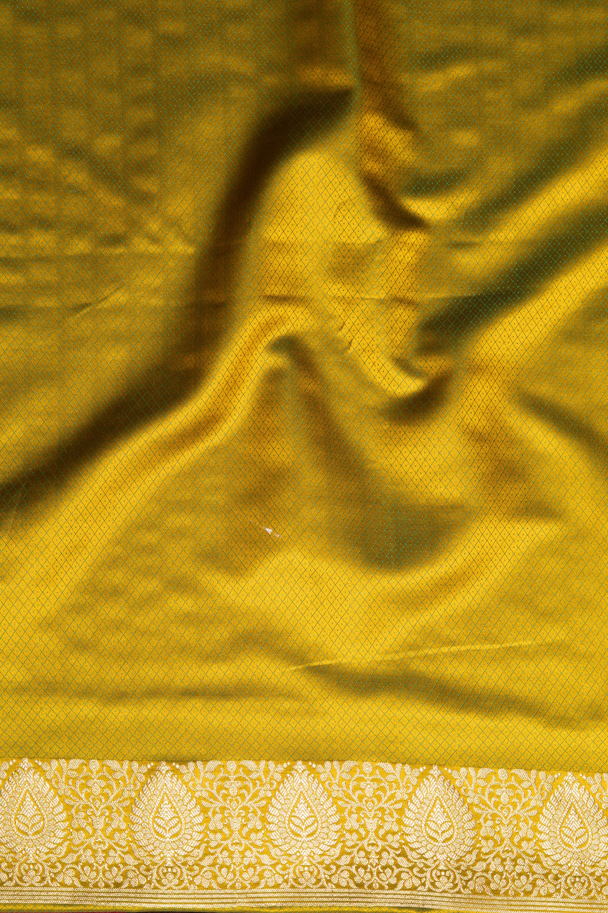 Mustard Yellow Soft Silk Banarasi Saree