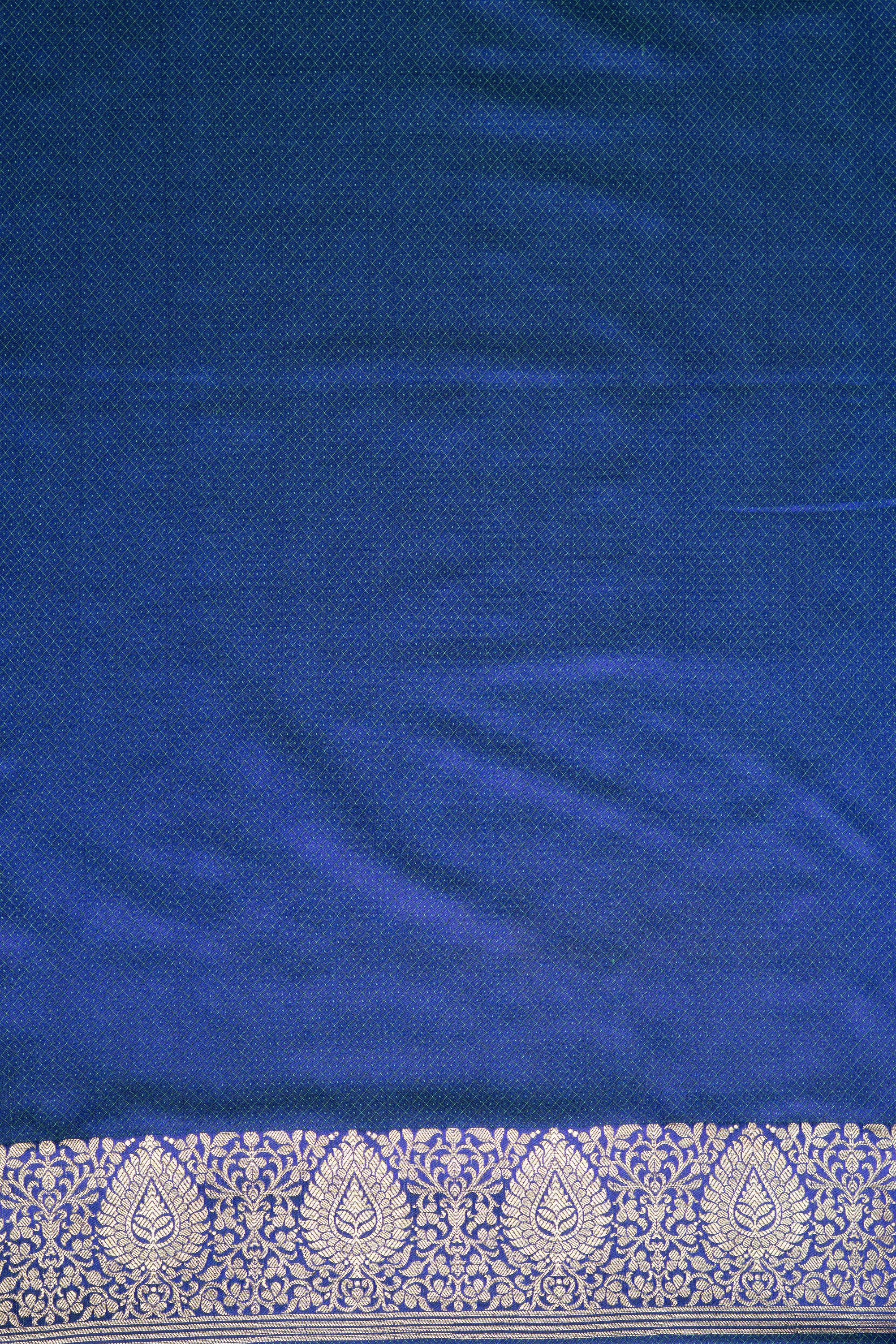Royal Blue Soft Silk Banarasi Saree