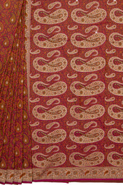 Rani Pink Katan Silk Banarasi Saree with Jamawar motifs