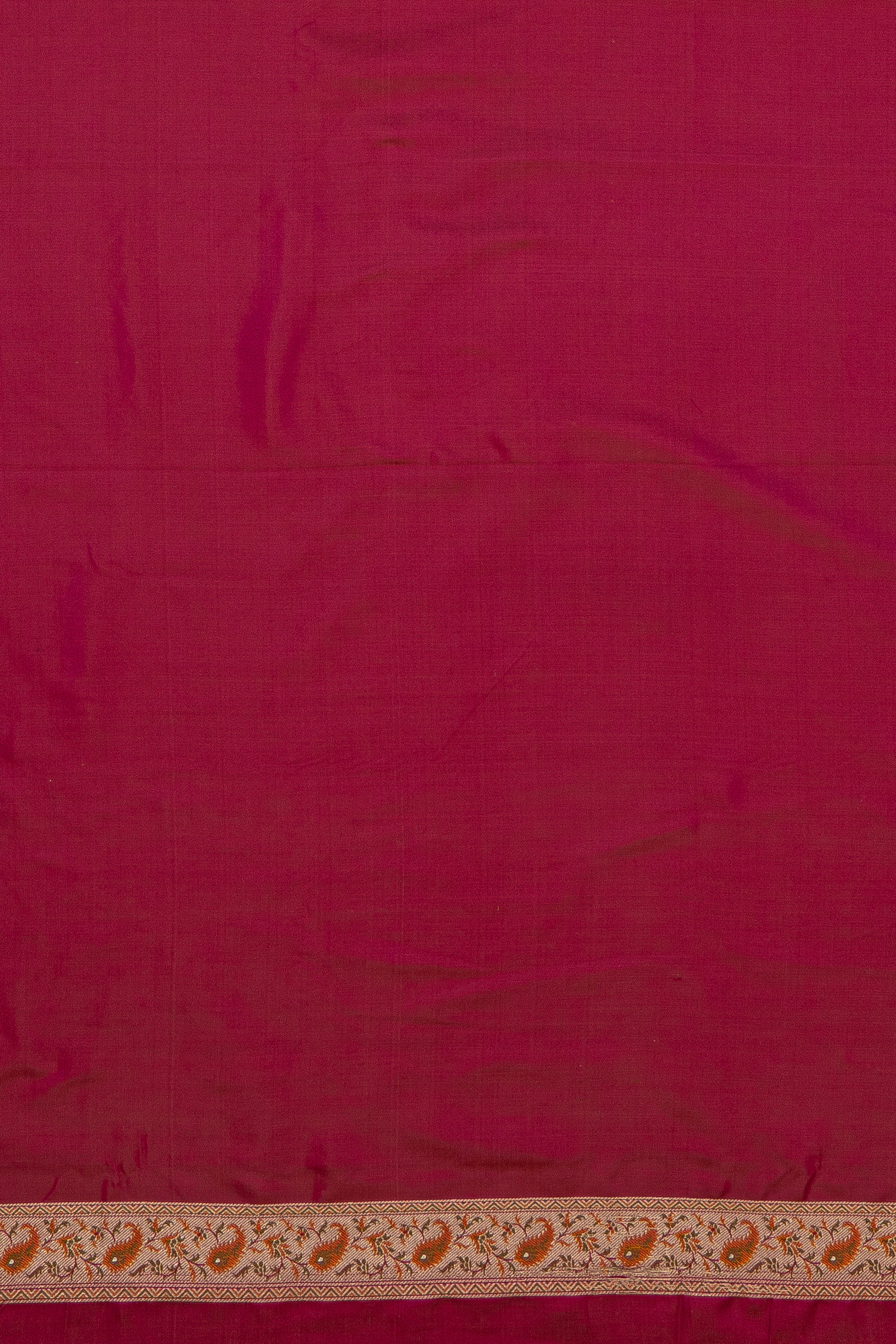 Rani Pink Katan Silk Banarasi Saree with Jamawar motifs