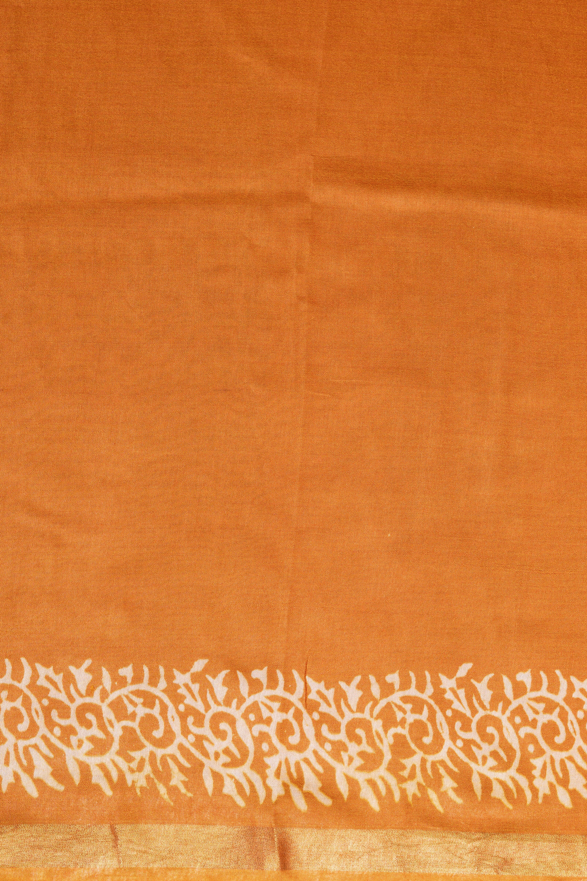 Yellow Dupion Silk Saree