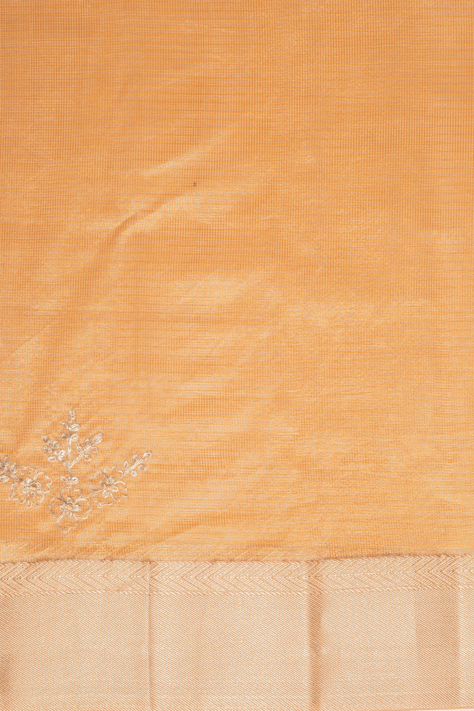 Gold Tissue Silk Saree with Pita work