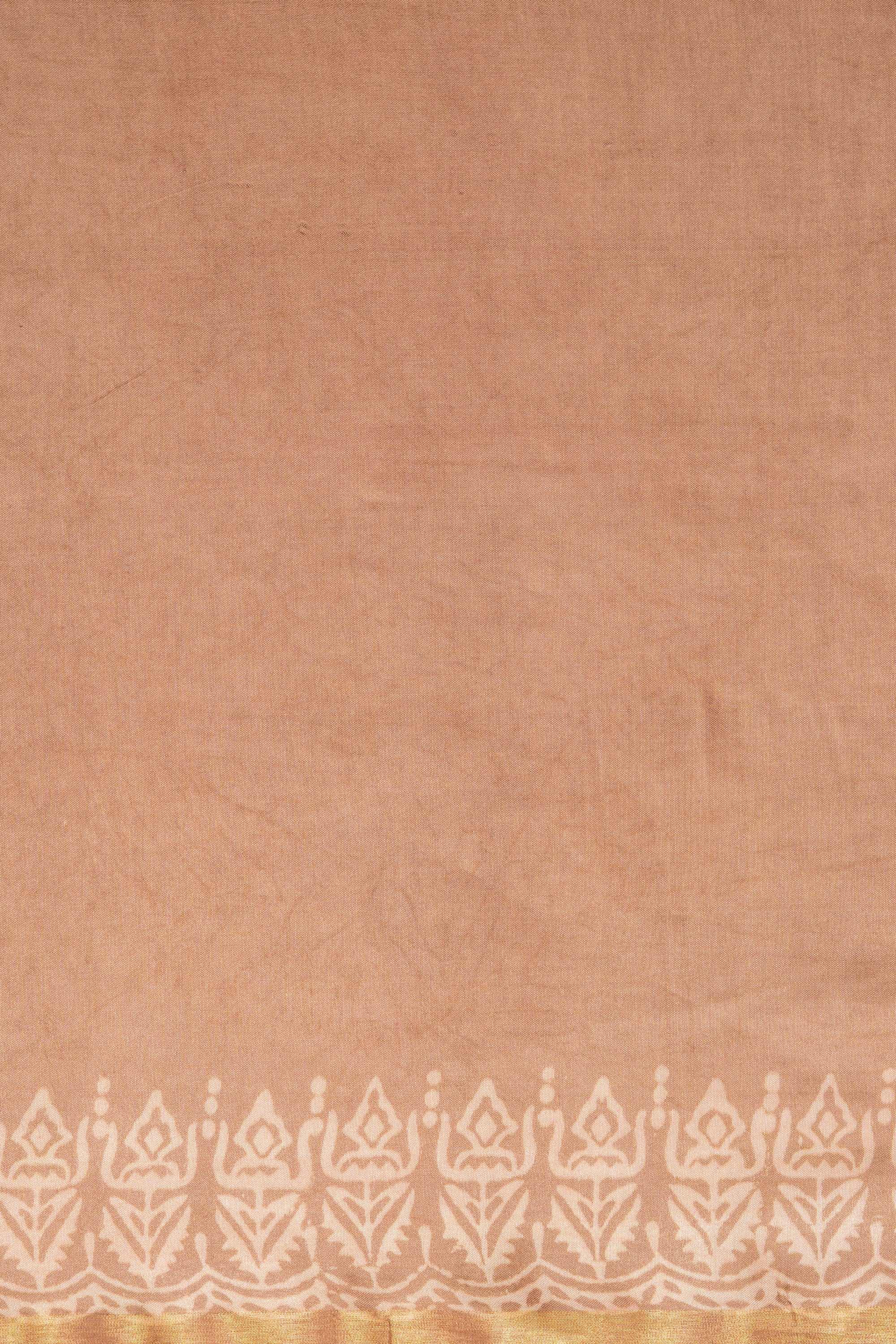 Brown Dupion Silk Saree