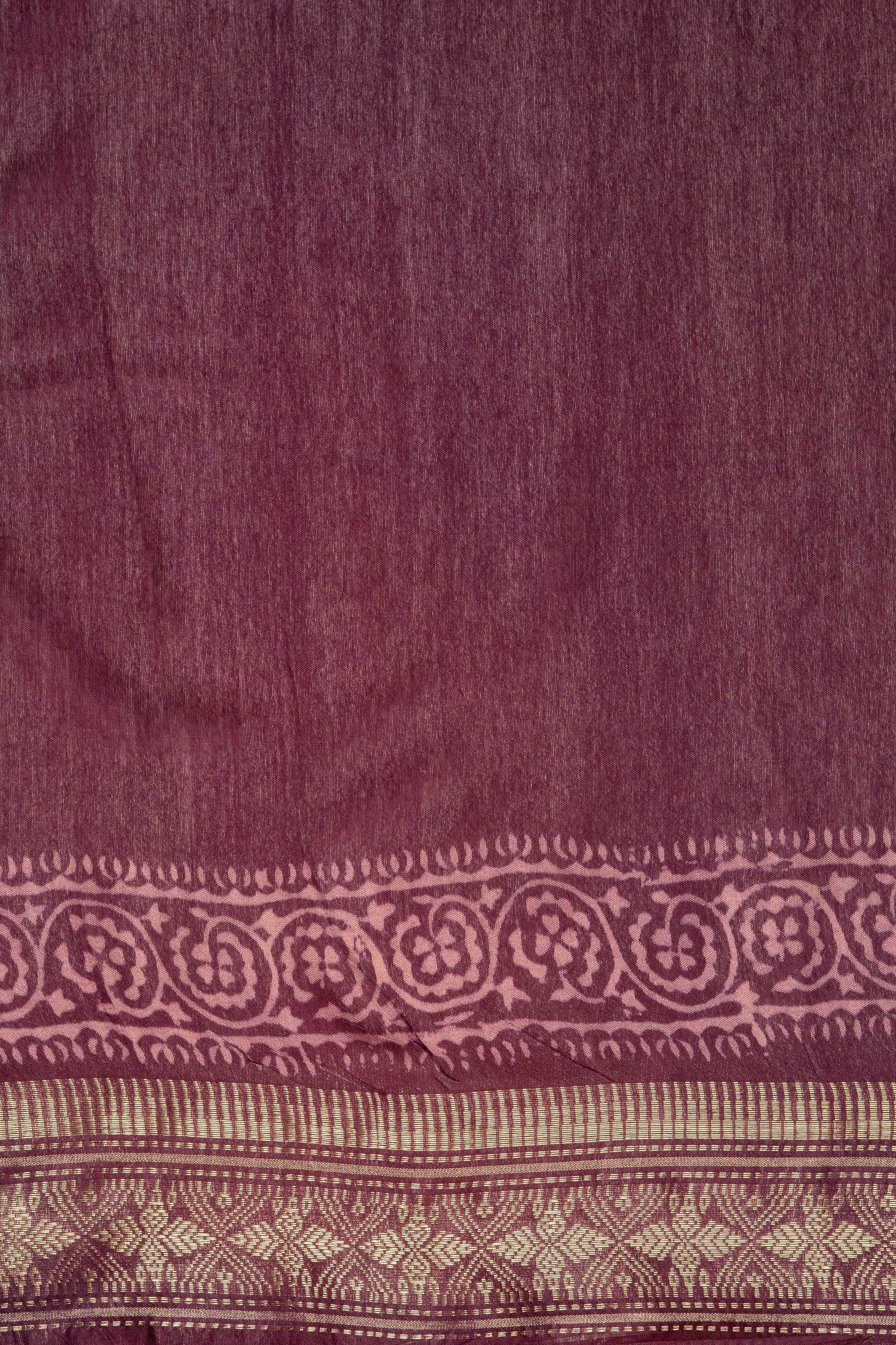 Purple Dupion Silk Saree