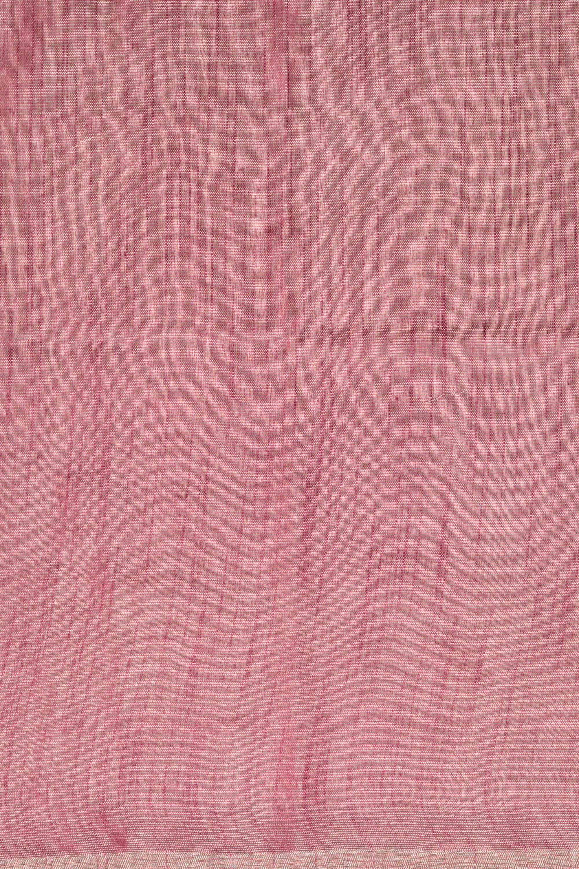 Wine Tussar Silk Saree