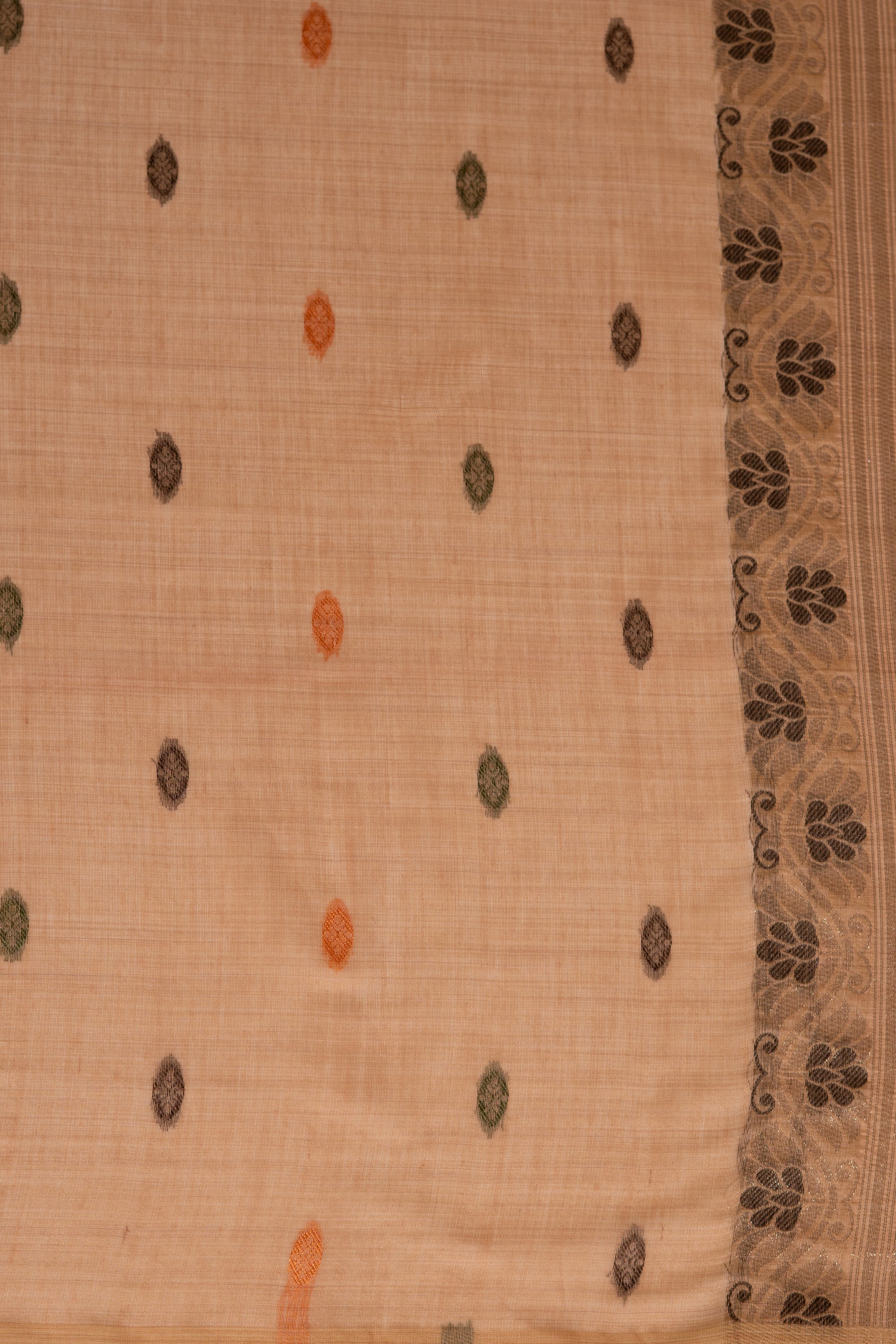 Peach Silk Linen Saree
