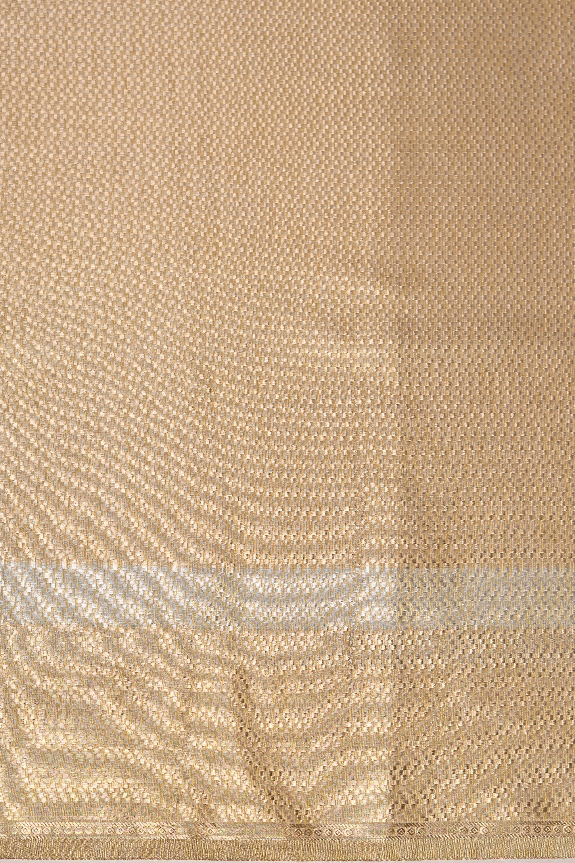 Pastel Yellow Tussar Silk Saree