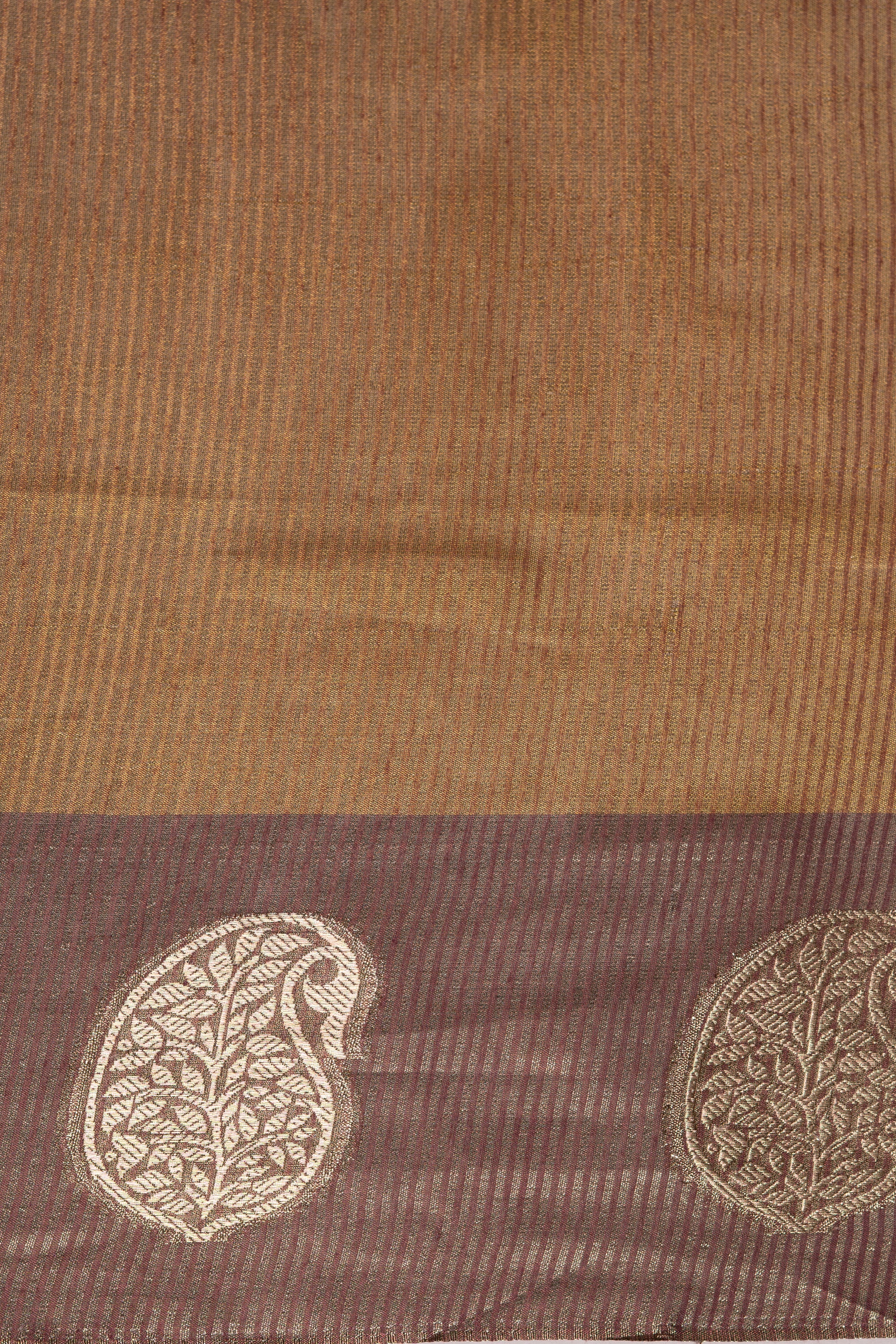 Rust Tissue Silk Saree