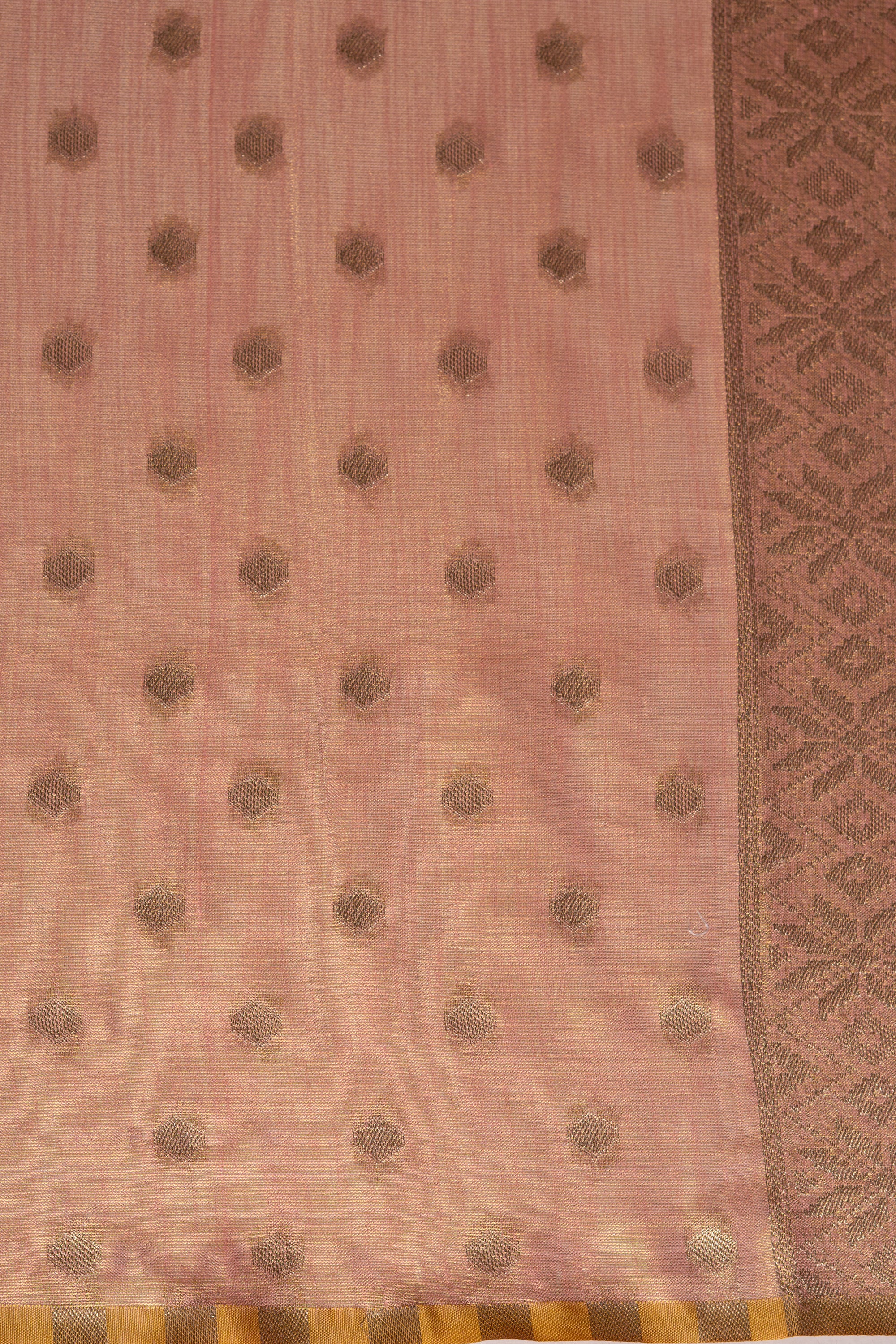 Peach Tissue Silk Saree