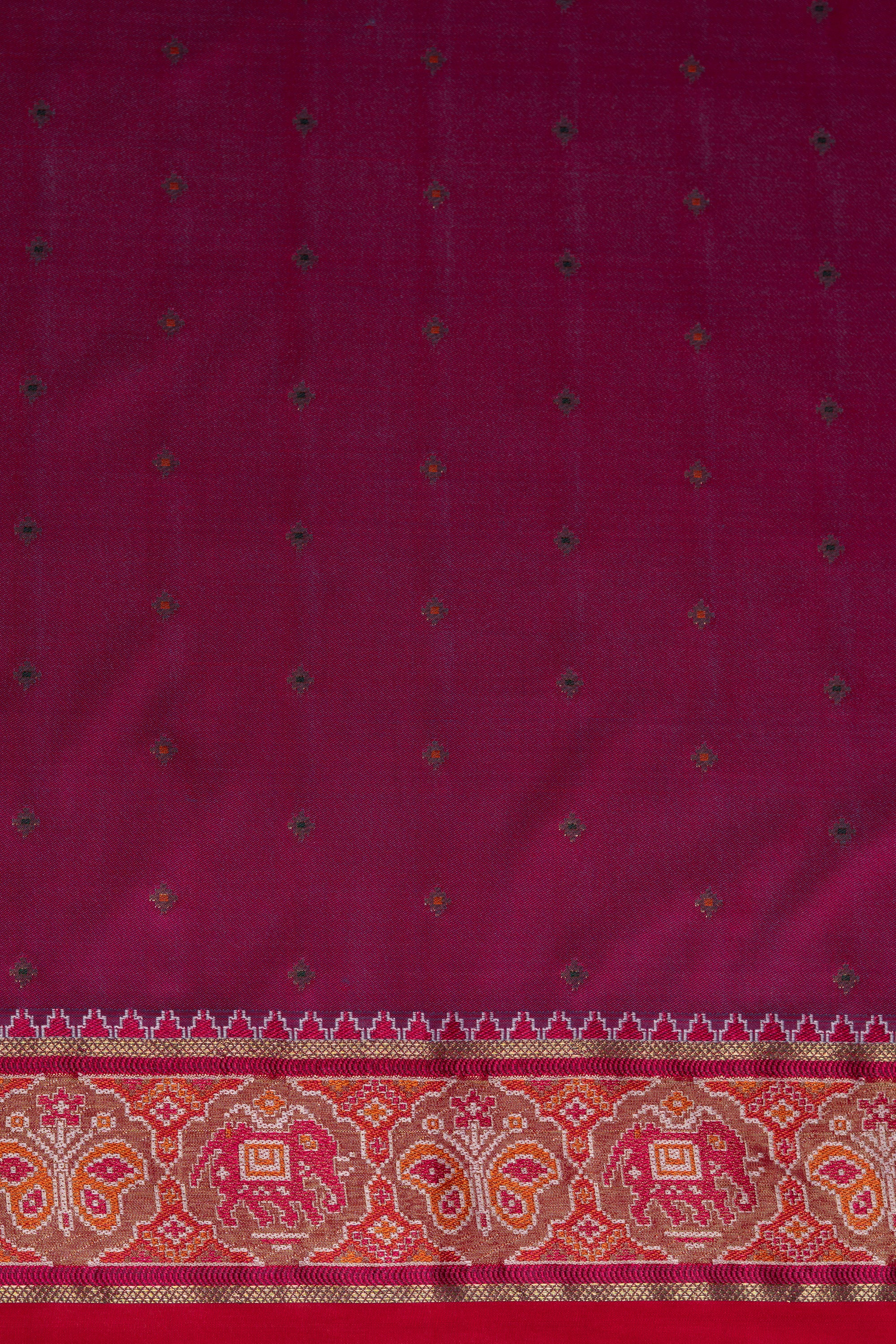 Green Katan Silk Patola Saree