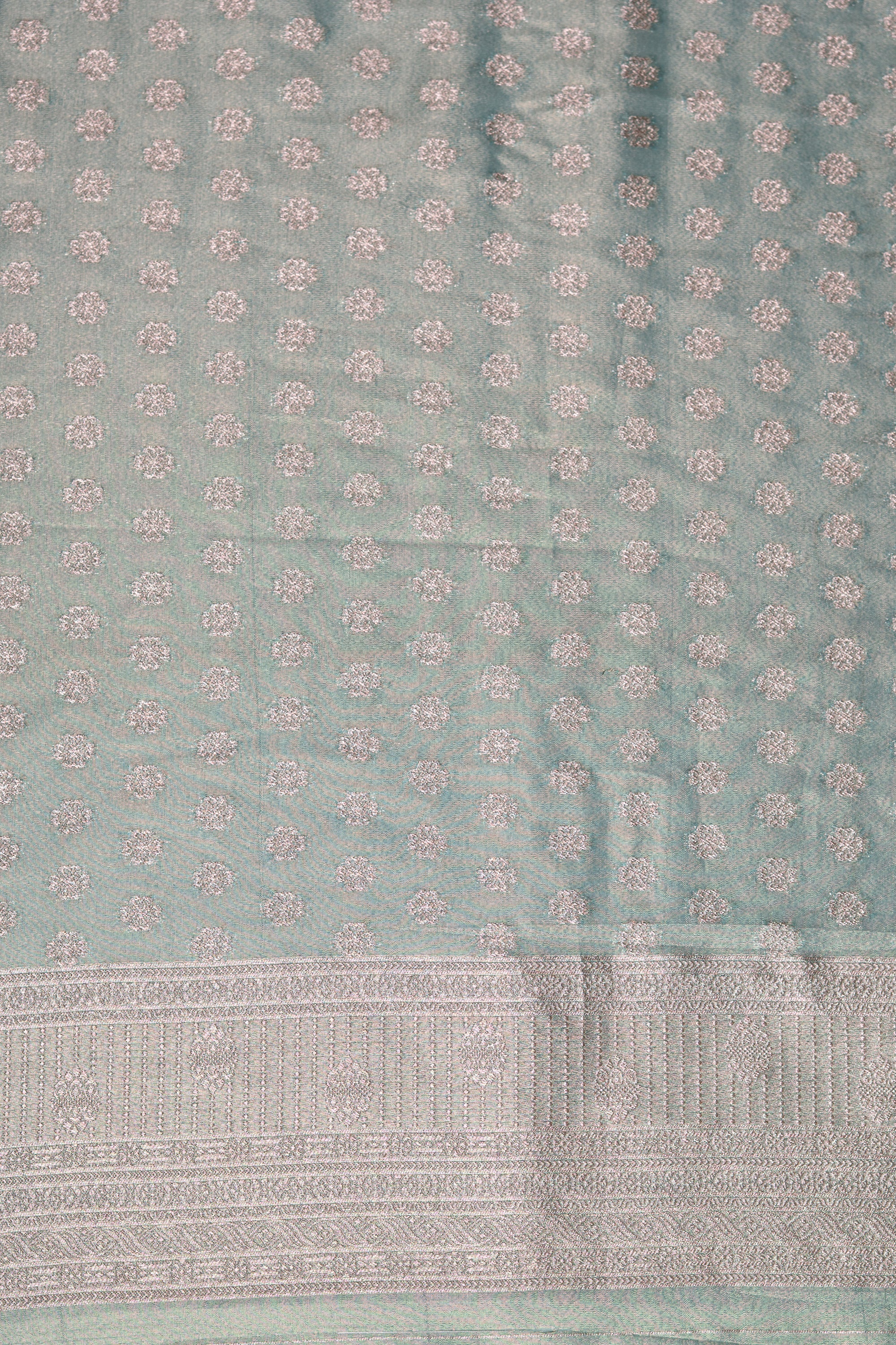 Pastel Blue Tissue Silk Saree