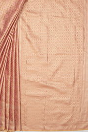 Pastel Pink Tissue Silk Kanjivaram Brocade Saree