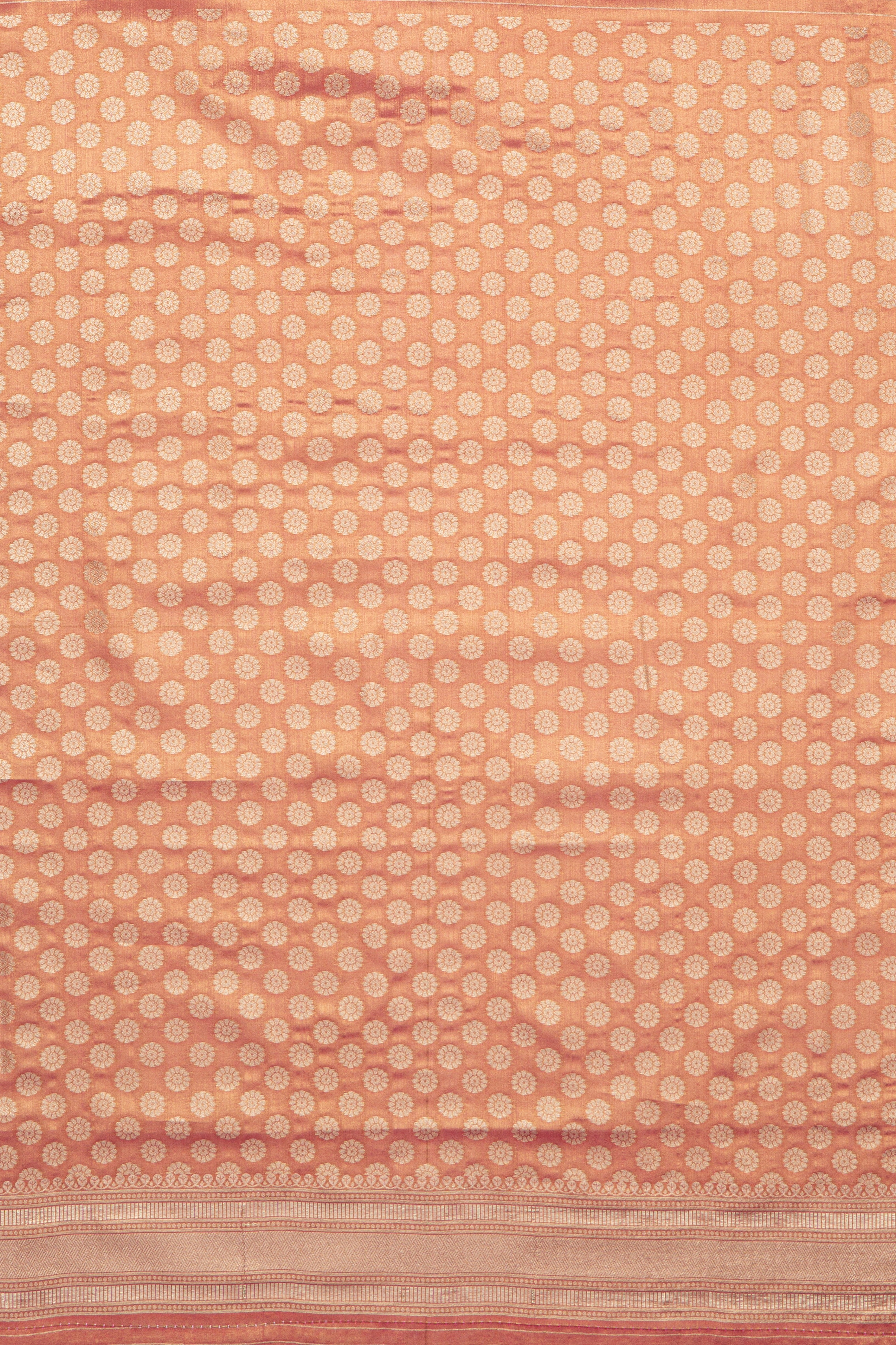Pastel Pink Tissue Silk Kanjivaram Brocade Saree