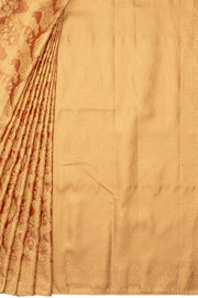 Orange Tissue Silk Kanjivaram Brocade Saree