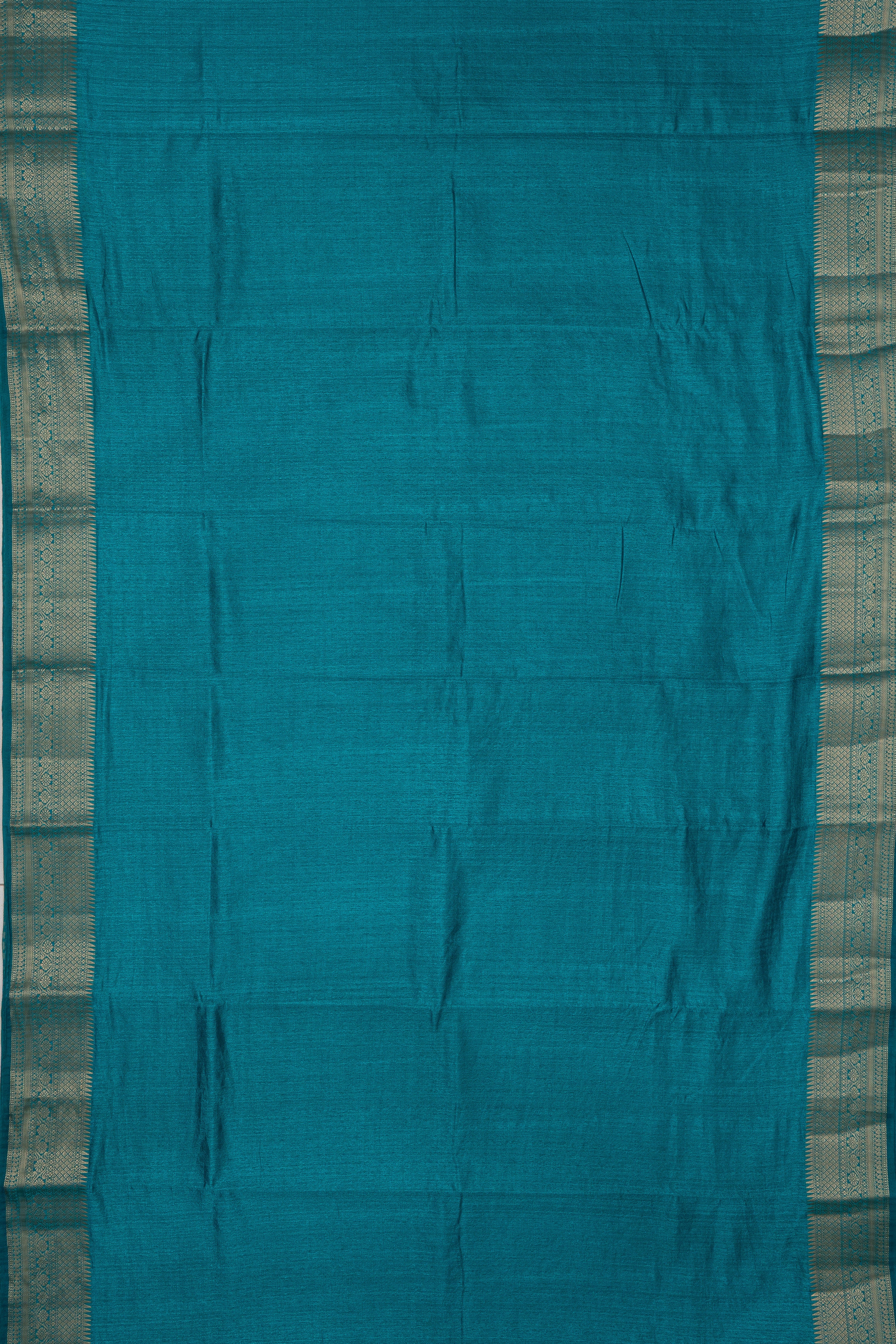 Teal Jute Silk Saree