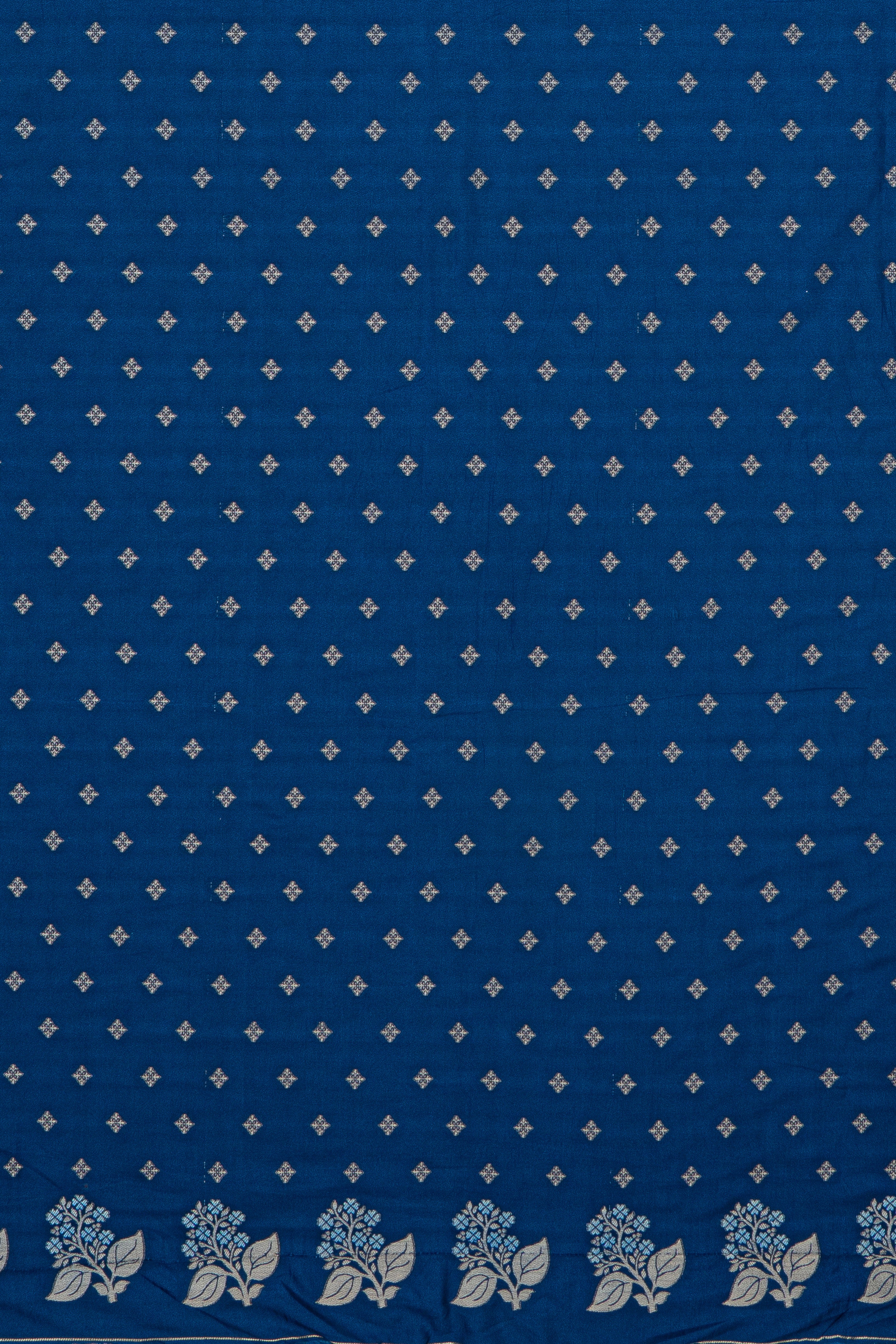 Midnight Blue Dola Silk Saree with a Soft Silk border