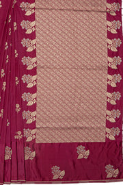Wine Dola Silk Saree with a Soft Silk border