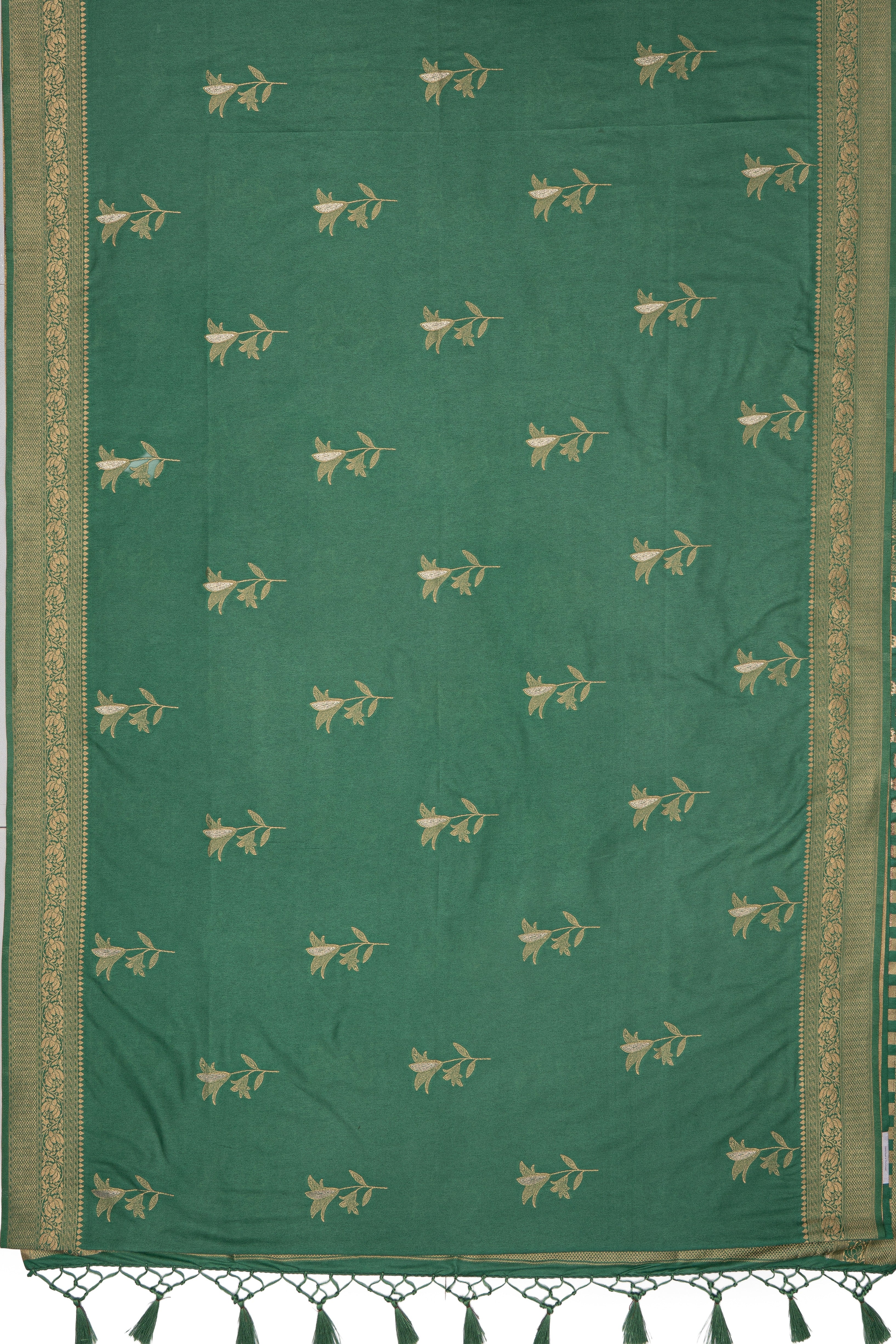 Green Dola Silk Banarasi Saree