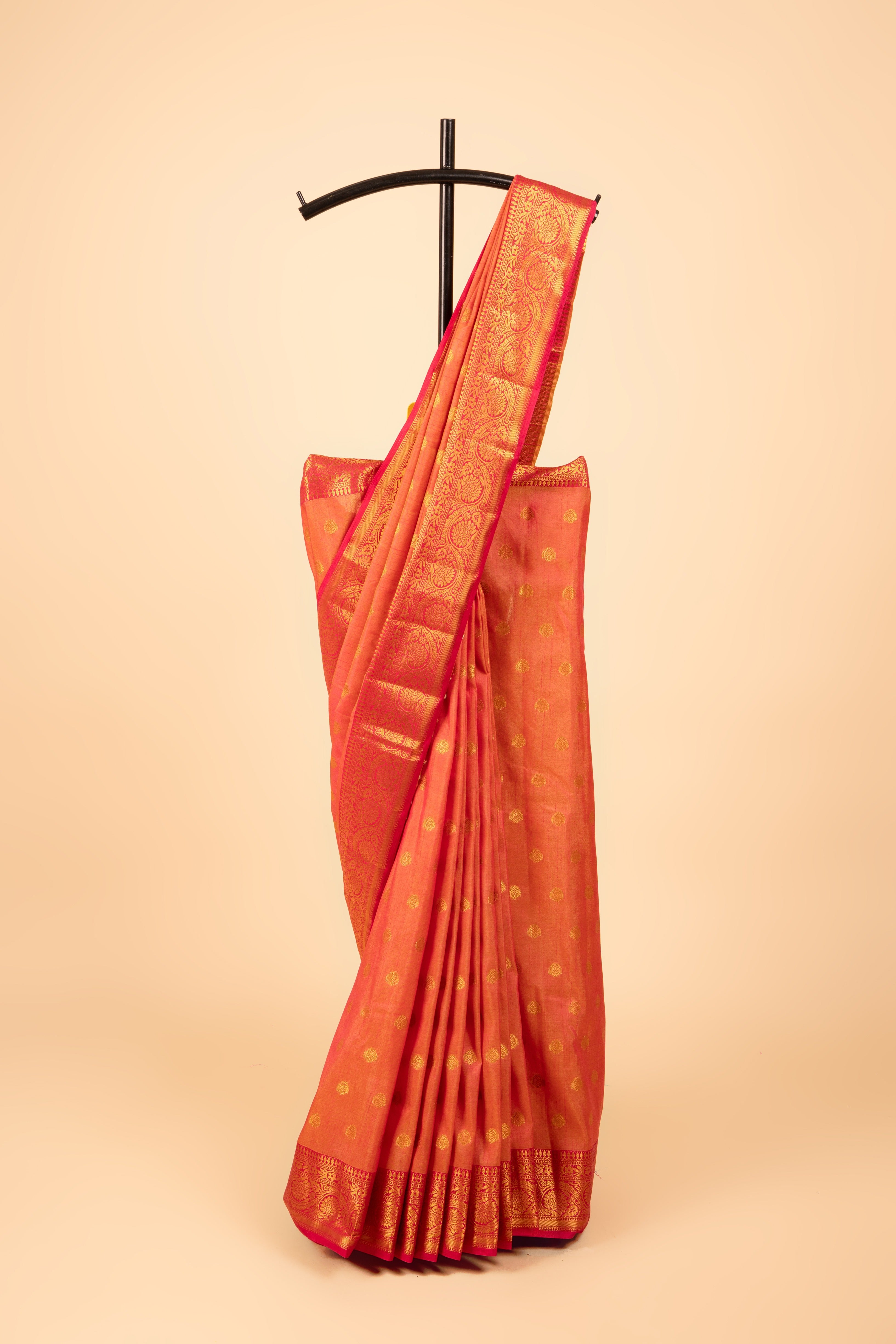 Pink Raw Silk Saree