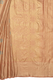 Peach Tissue Silk Kanchi Brocade Saree