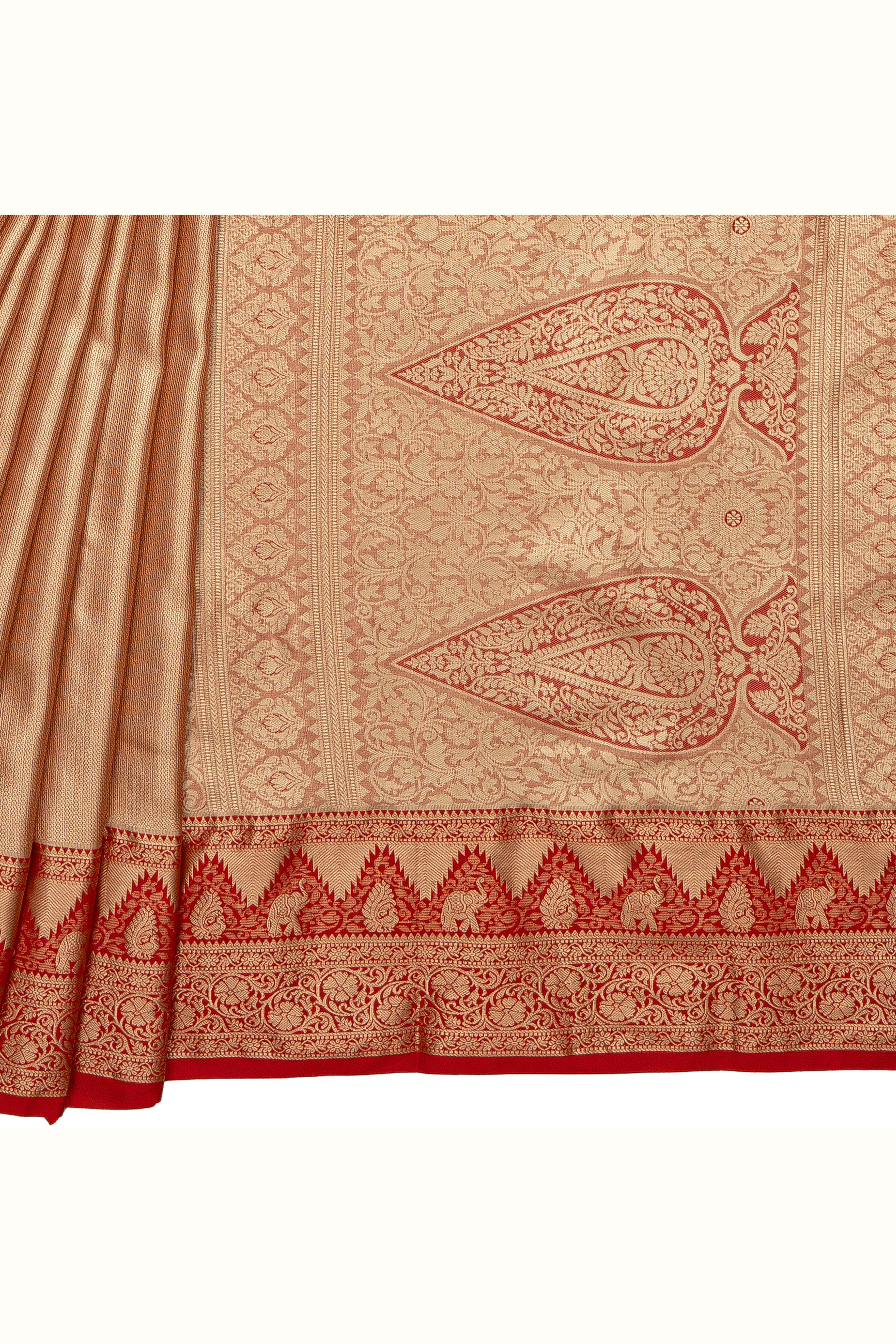 Orange Tissue Silk Saree