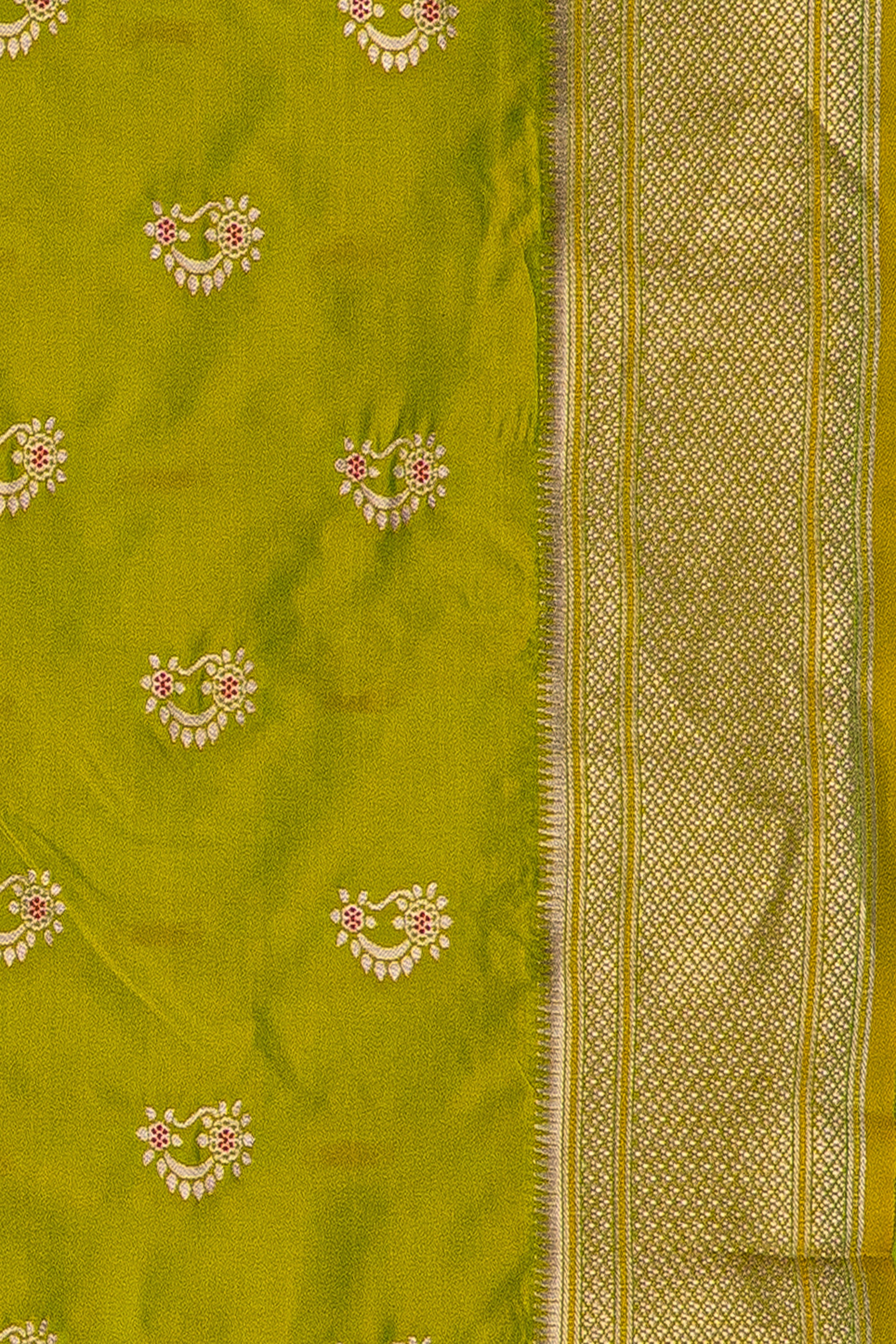 Lime Green Apurva Silk Nath Paithani Saree