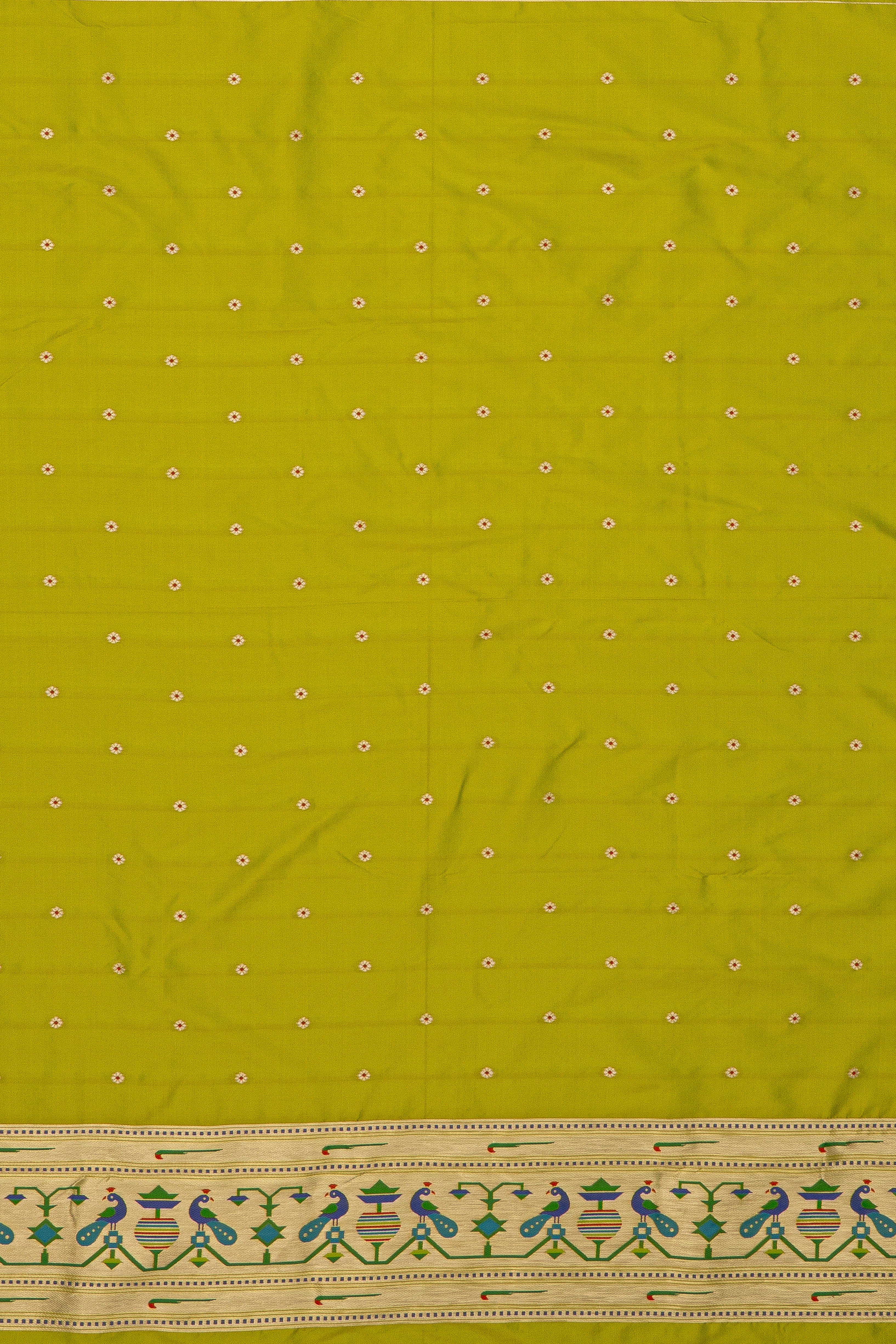 Lime Green Apurva Silk Nath Paithani Saree