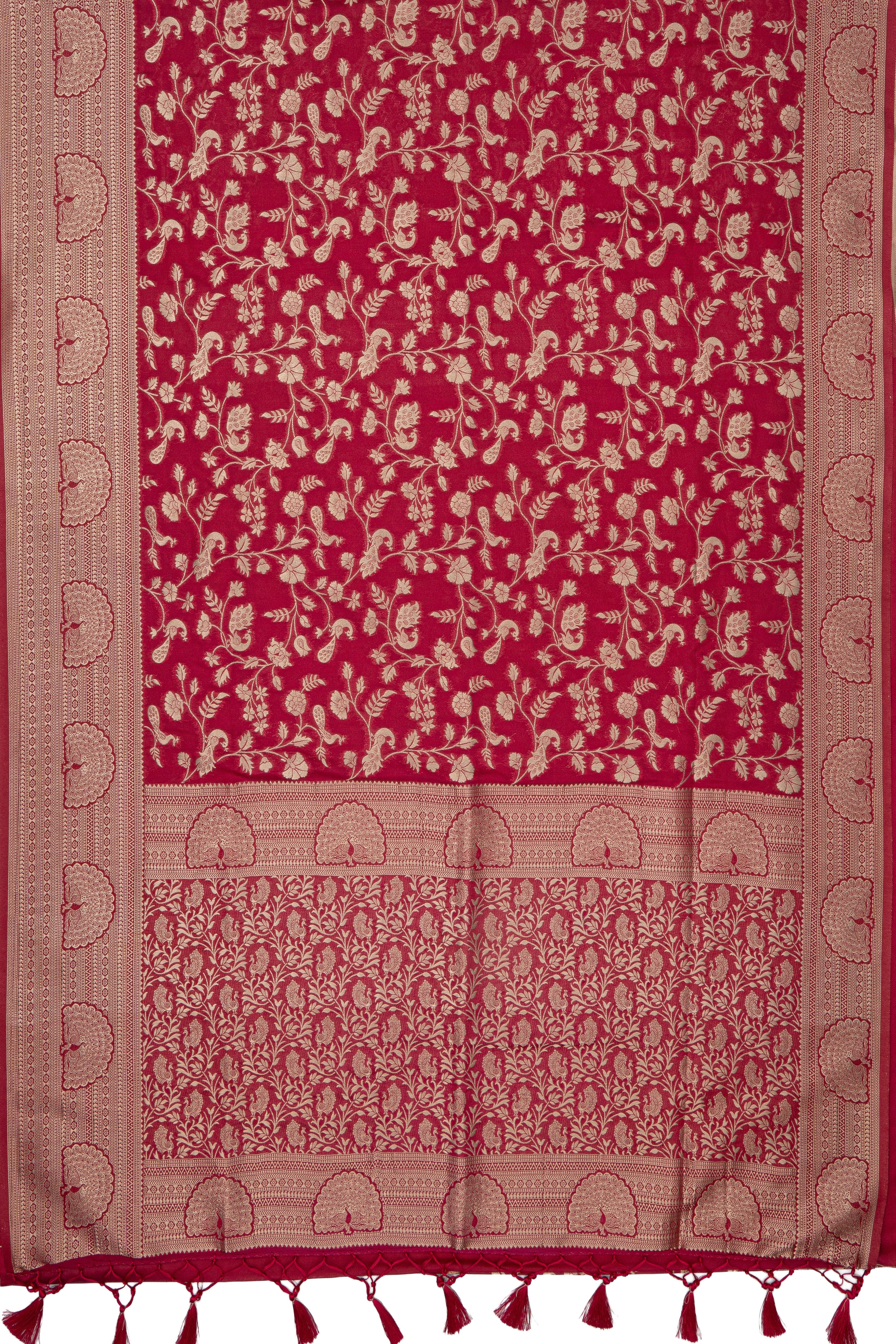 Rani Pink Katan Silk Banarasi Brocade Saree