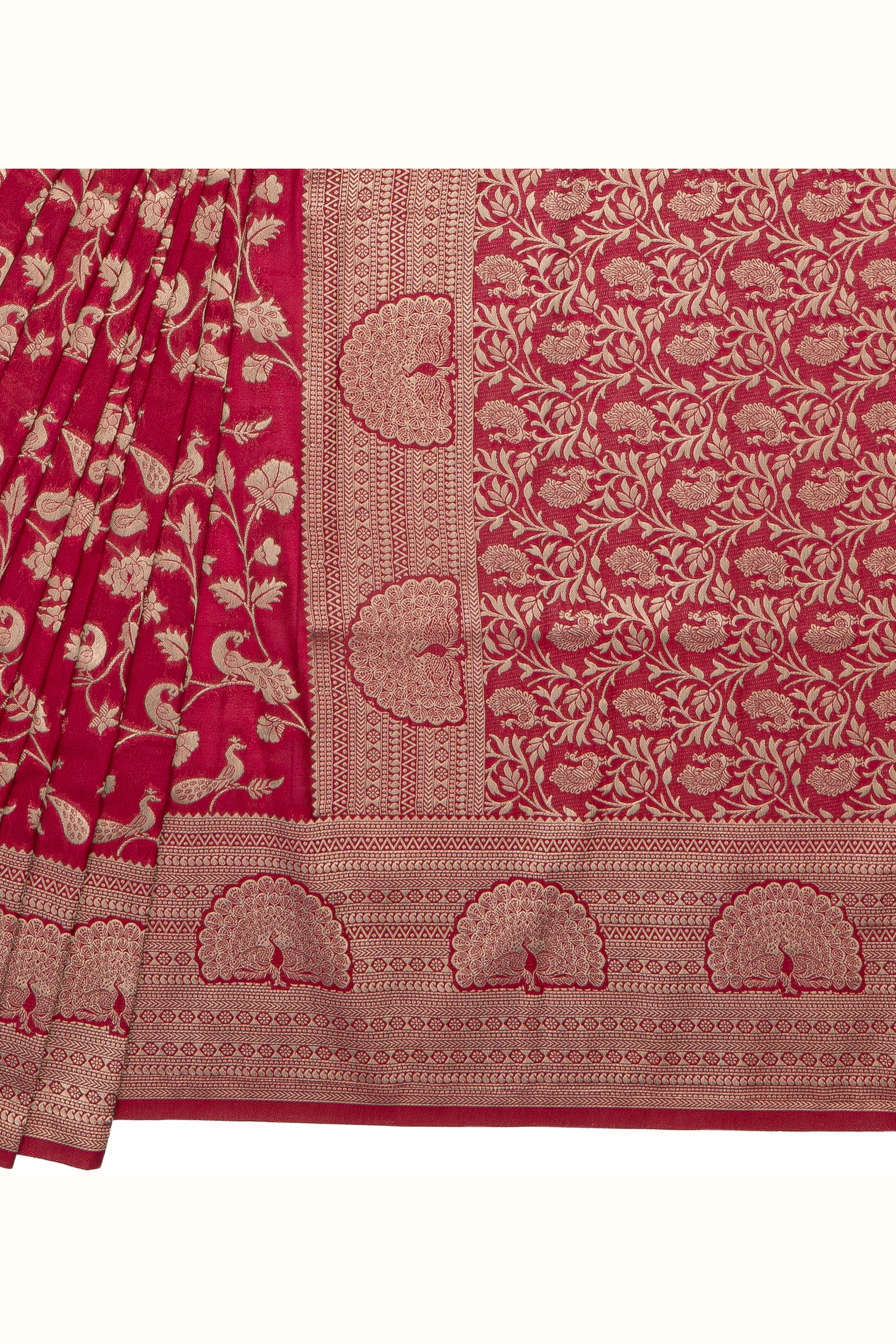 Rani Pink Katan Silk Banarasi Brocade Saree