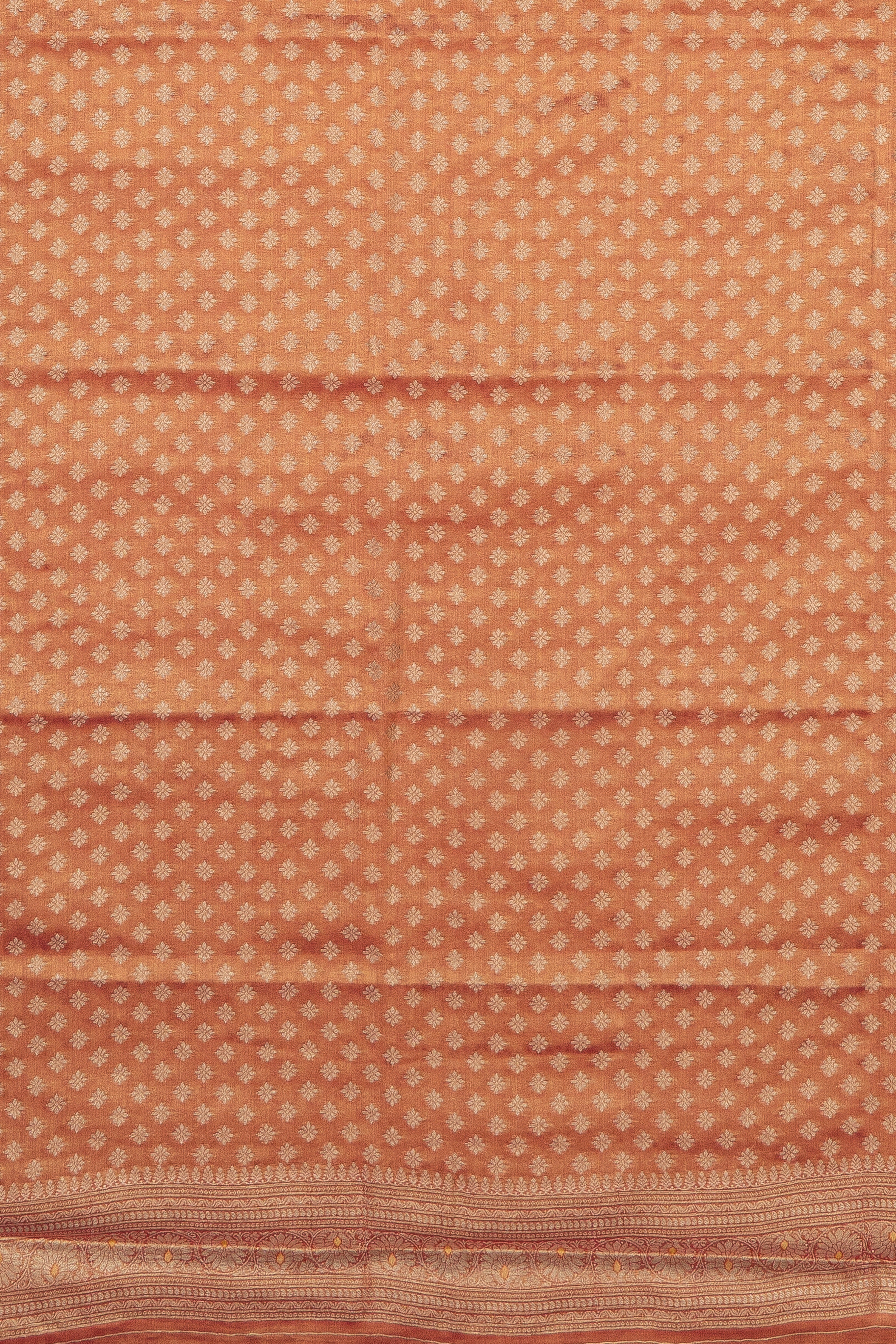 Blush Pink Tissue Silk Saree with Gold and Silver Zari motifs