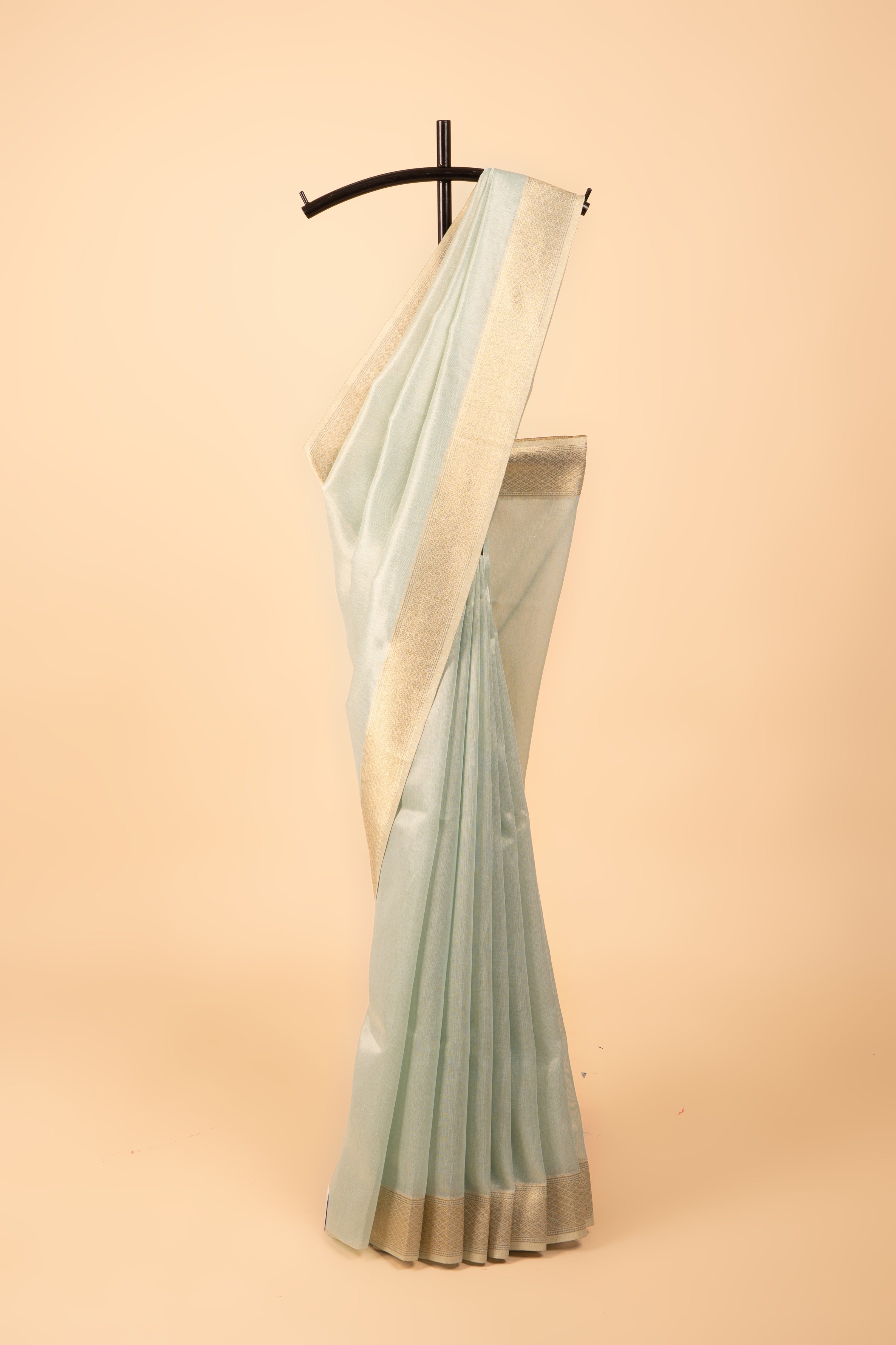 Baby Blue Tissue Silk Saree