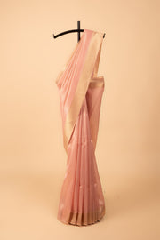 Baby Pink Tissue Silk Saree