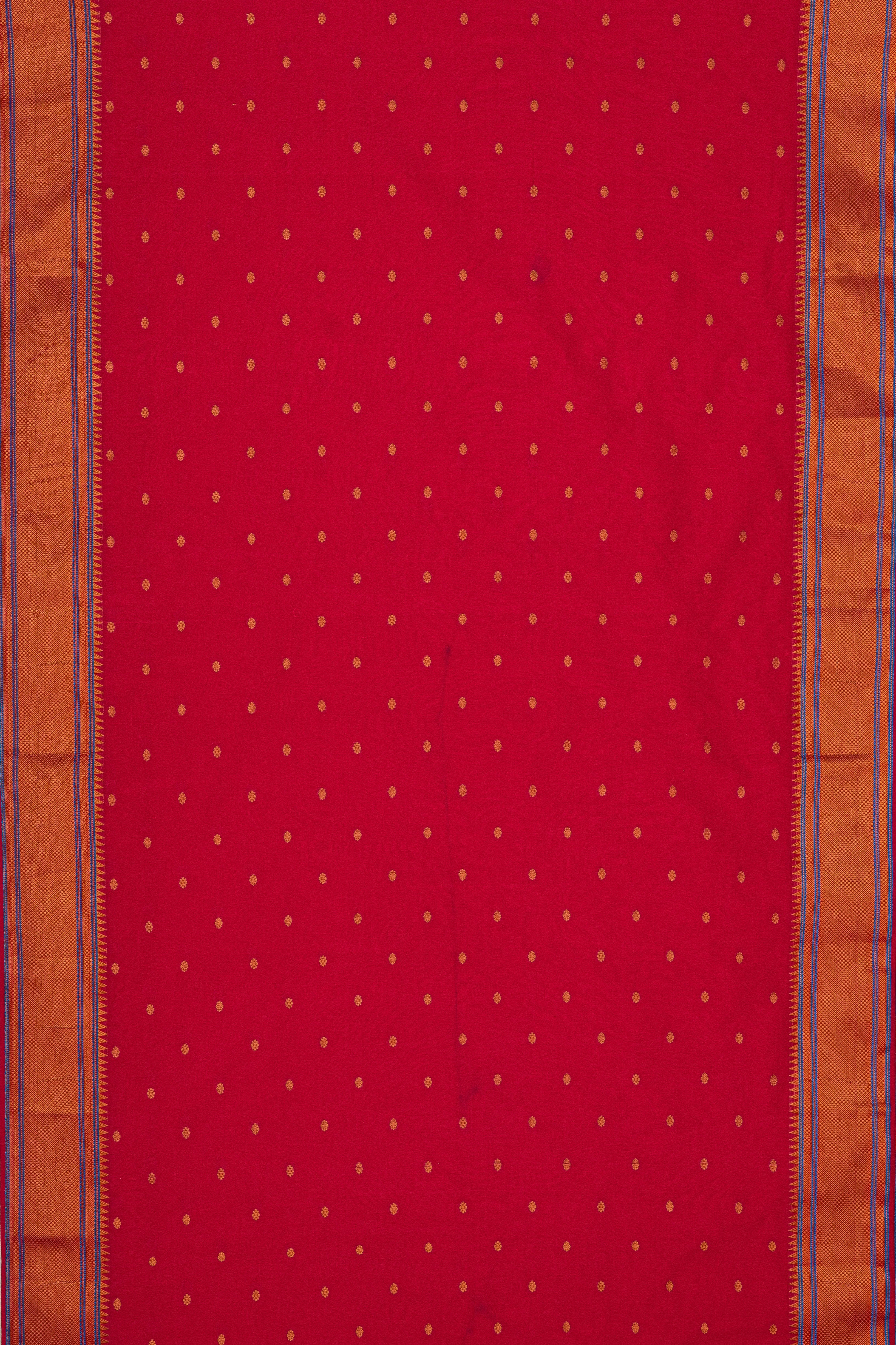 Rani Pink Apurva Silk Paithani Saree with Self border
