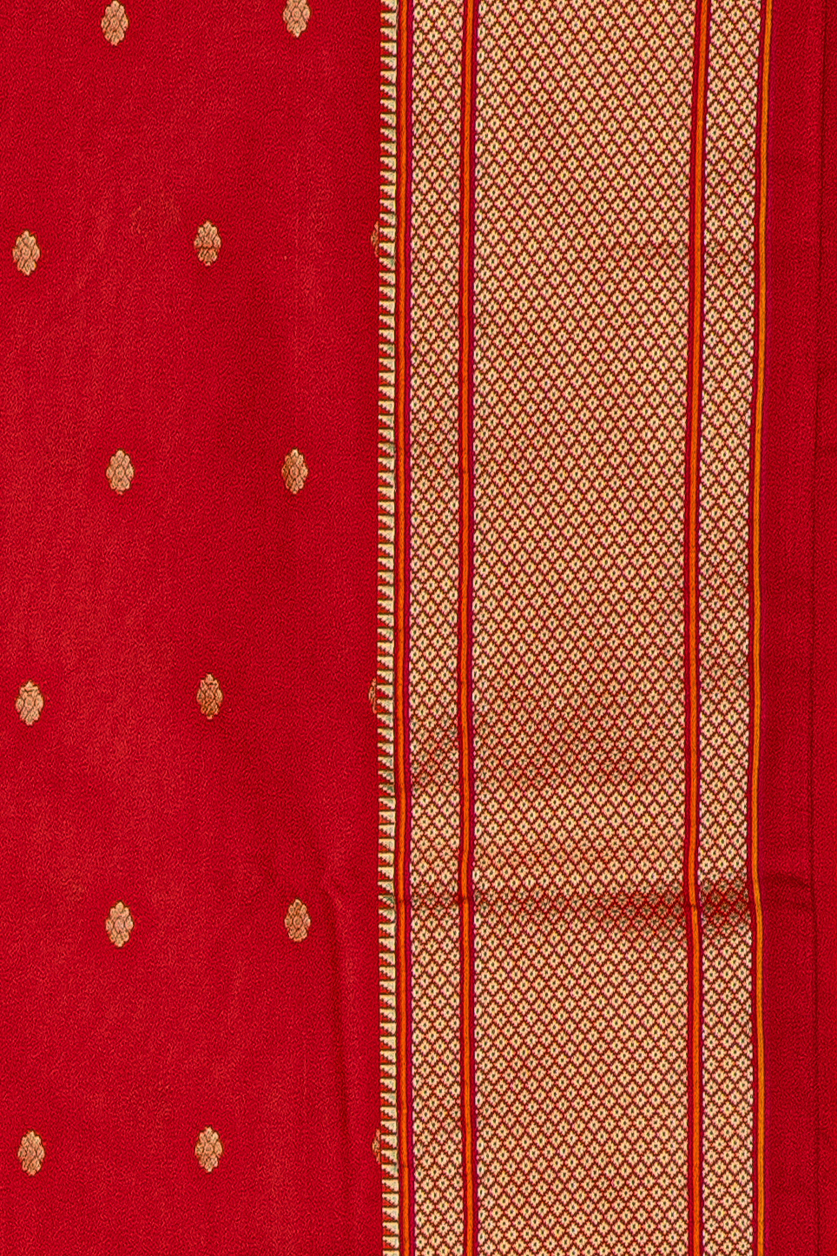 Red Apurva Silk Paithani Saree with Chattai border