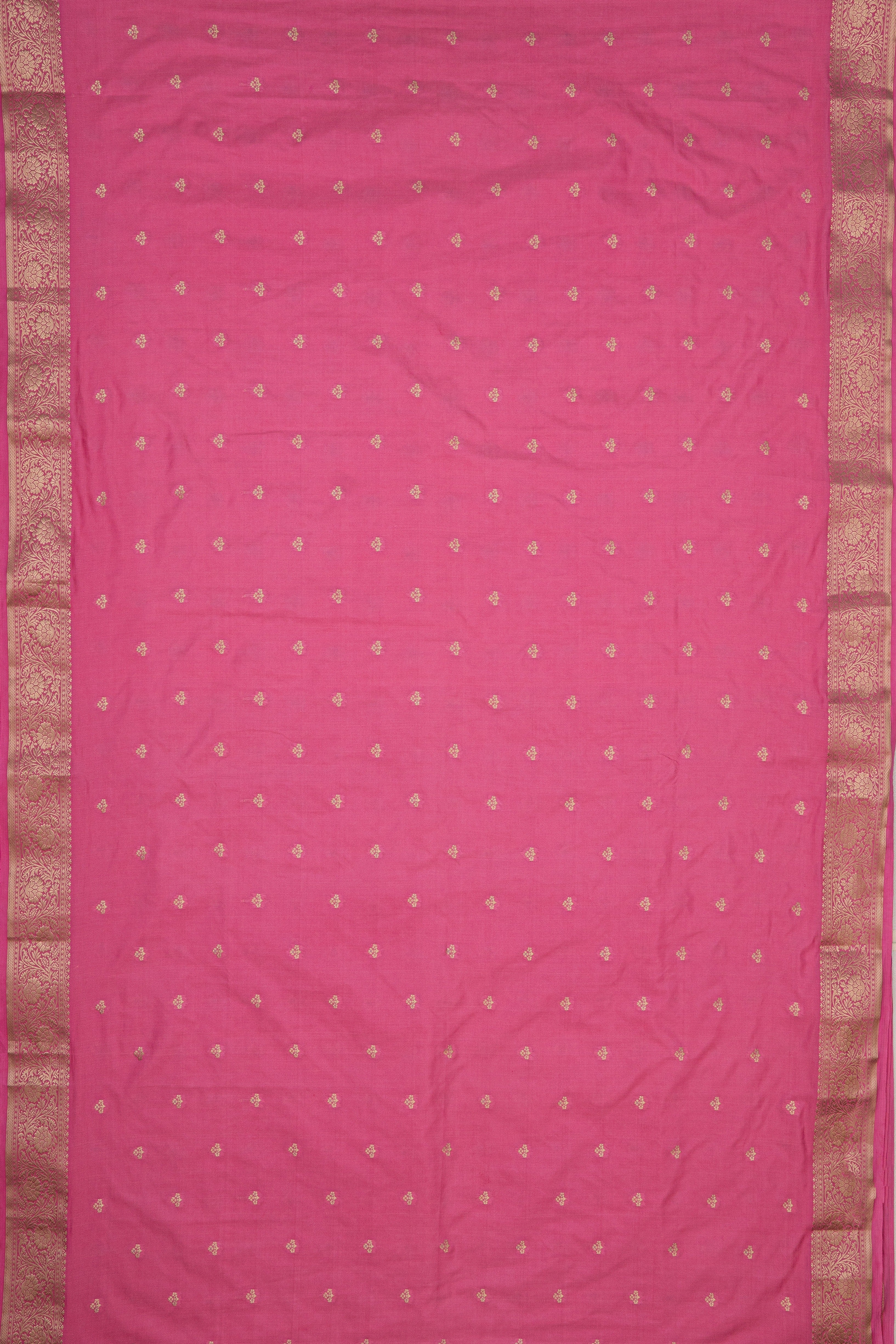 Pink Katan Silk Saree with Veil border