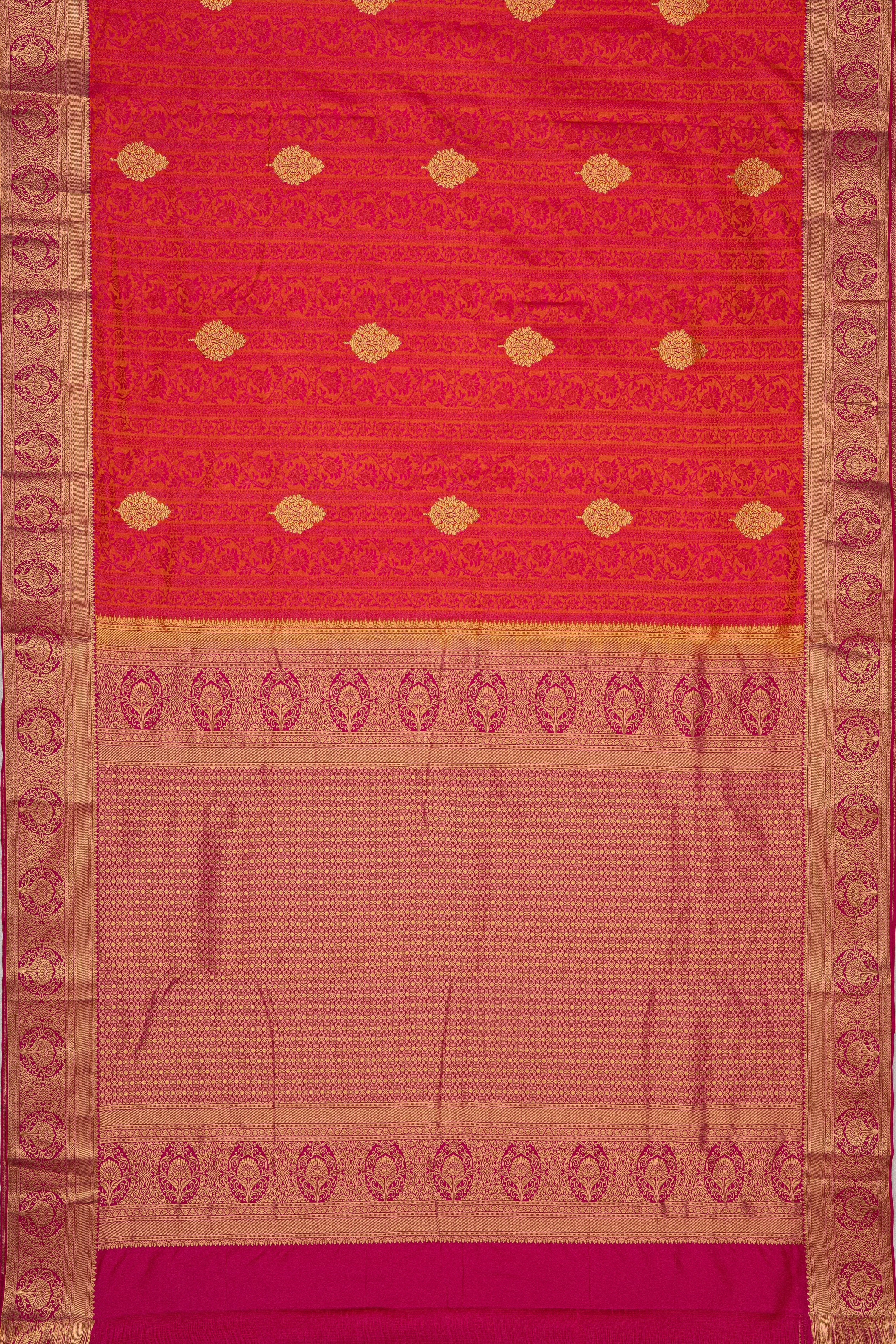 Pink Pure Silk Kanjivaram Saree with Gold Zari work