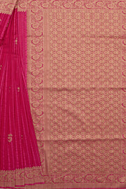 Rani Pink Crepe Saree