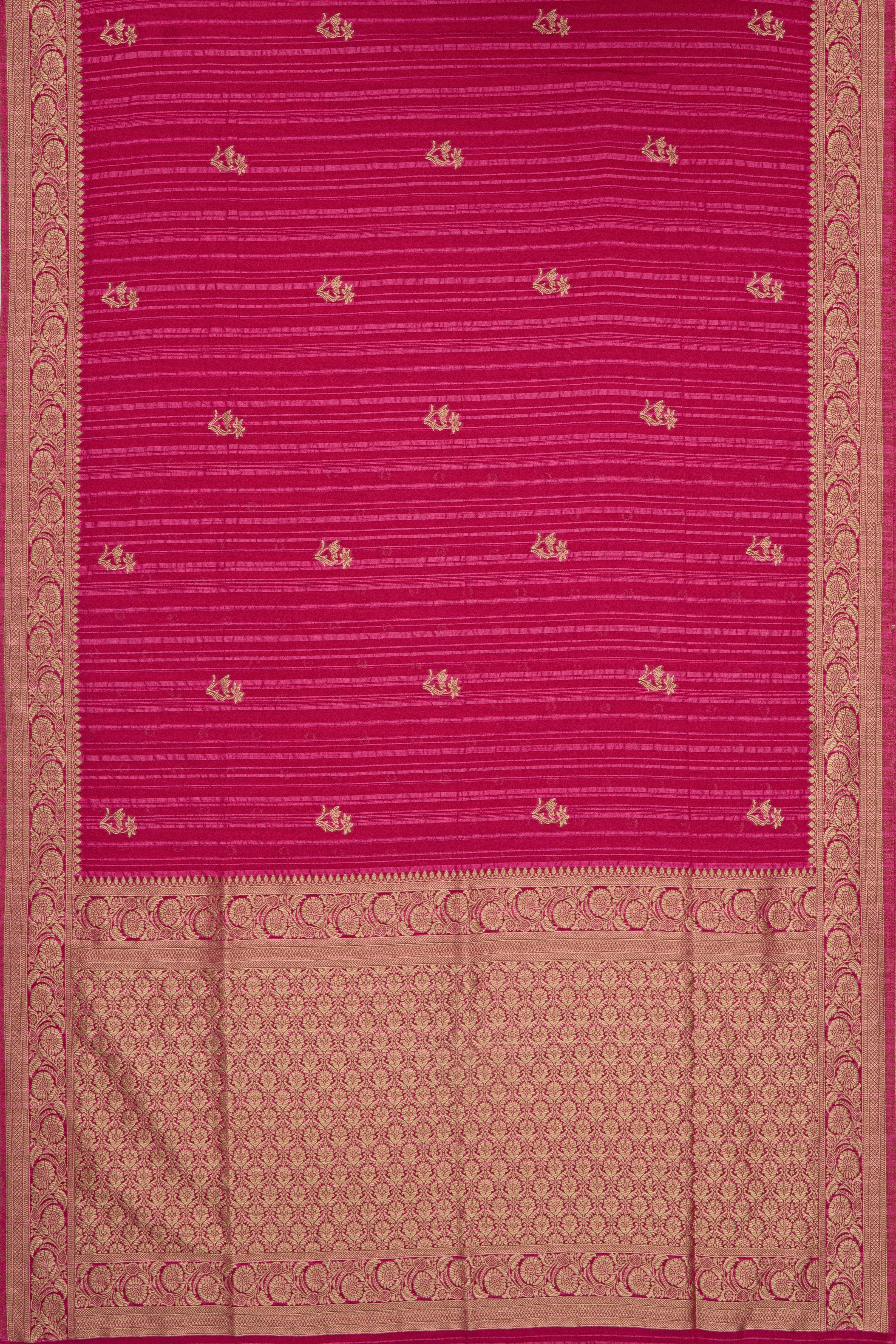 Rani Pink Crepe Saree