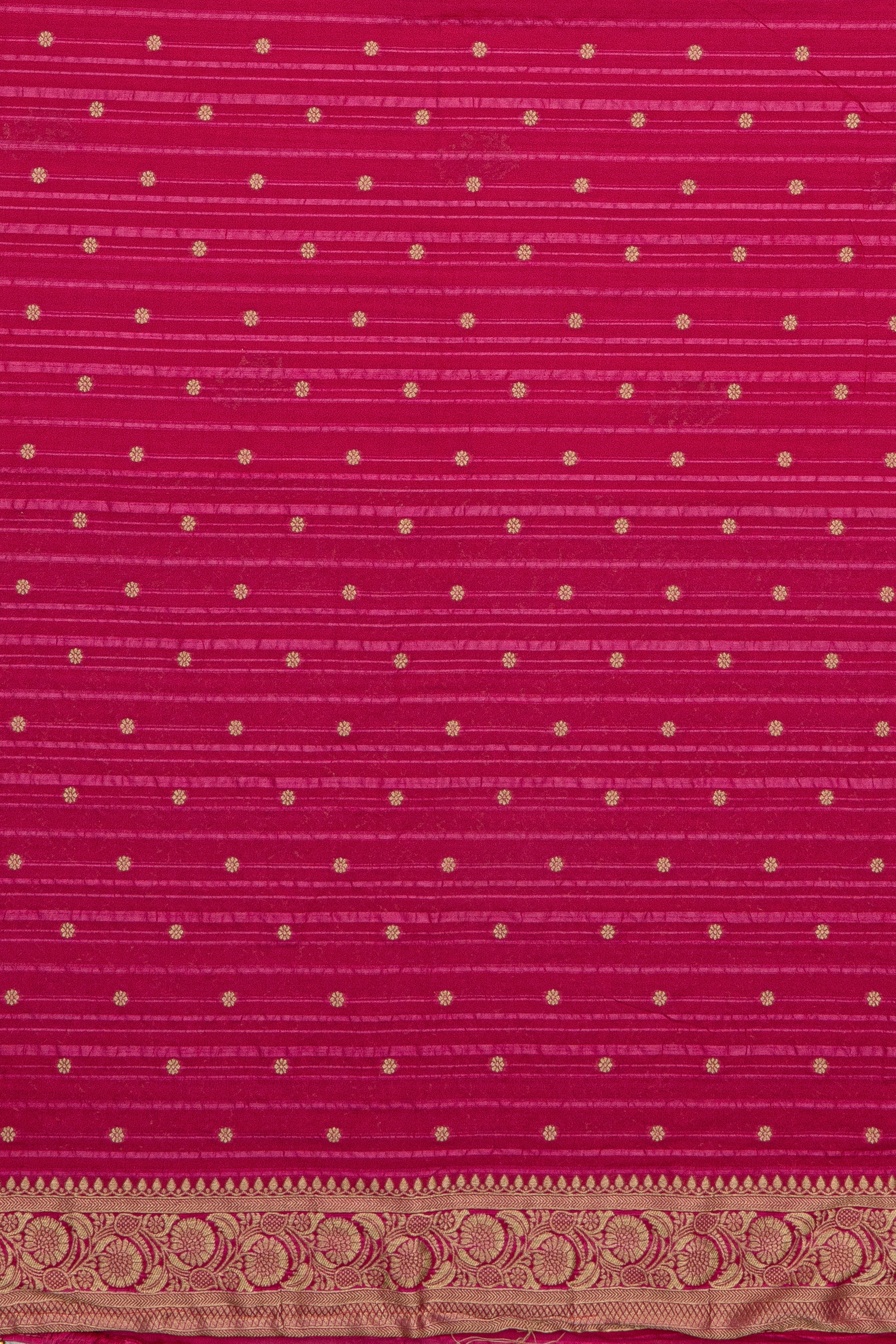 Rani Pink Crepe Saree