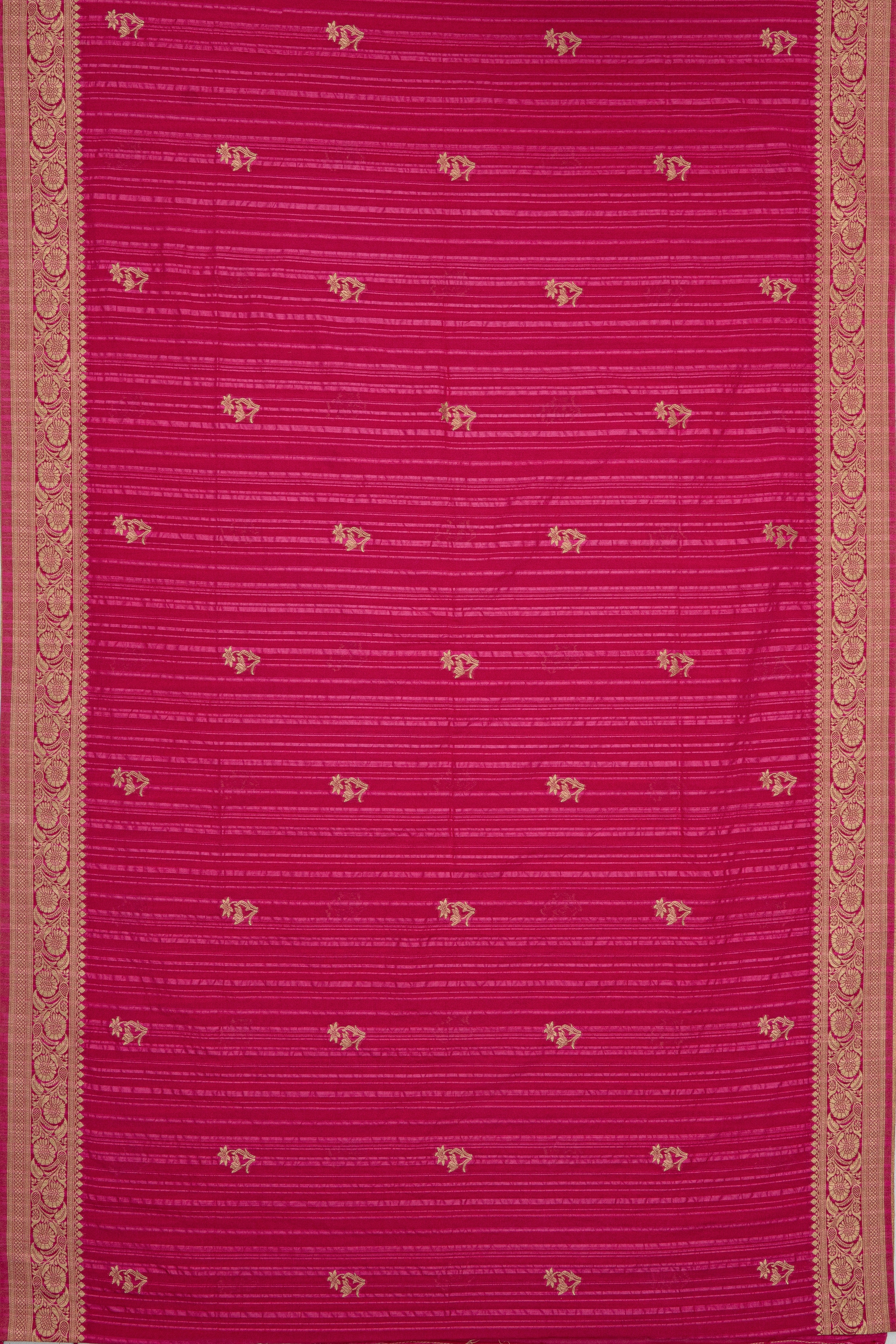 Rani Pink Crepe Saree