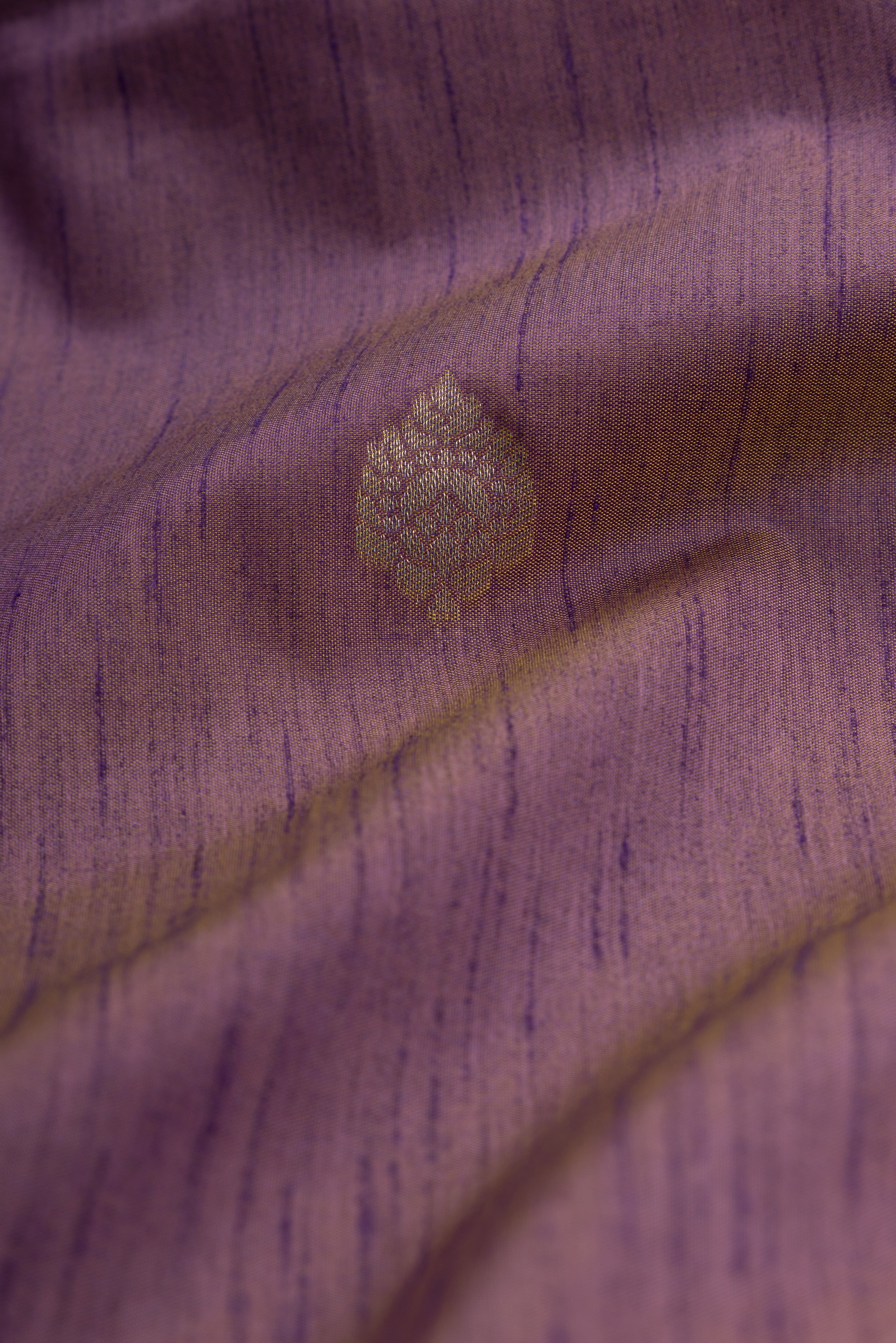 Pastel Purple Tussar Silk Banarasi Saree with Silver Zari butti