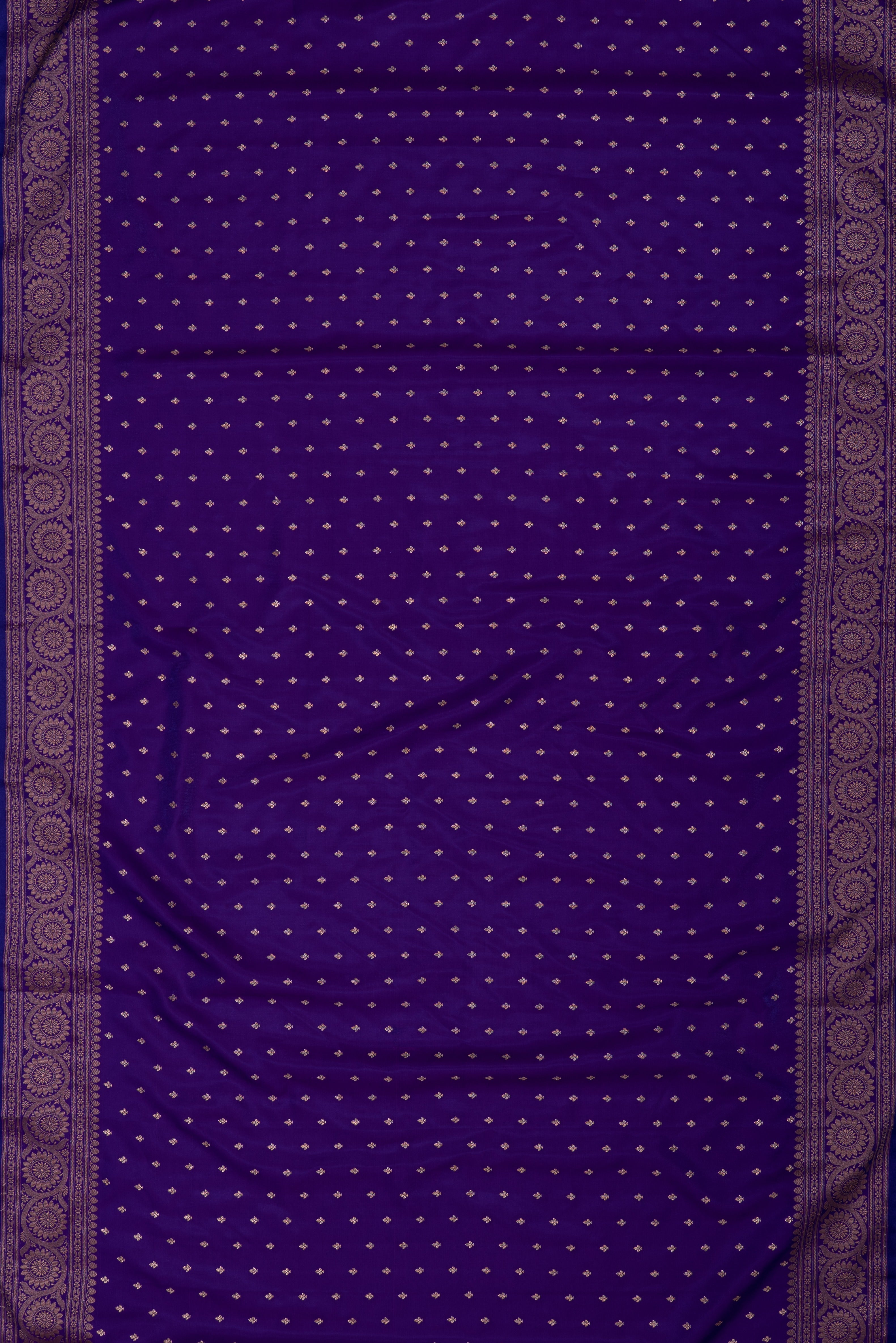 Royal Purple Soft Silk Banarasi Saree with Floral Pallu